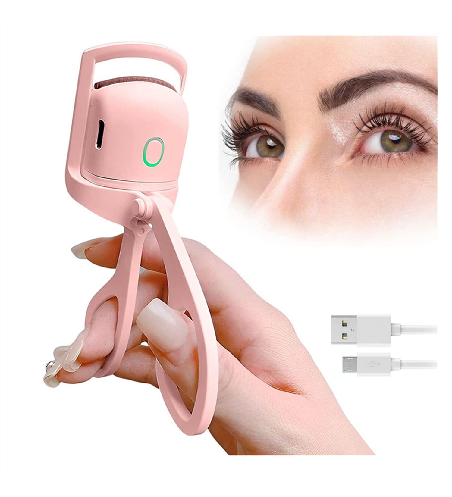 Rechargeable Heated Eyelash Curler - Wiasihsy Electric Curler with 2 Heating Modes for Quick Long-Lasting Curls - Pink - Buy Online on GoSupps.com