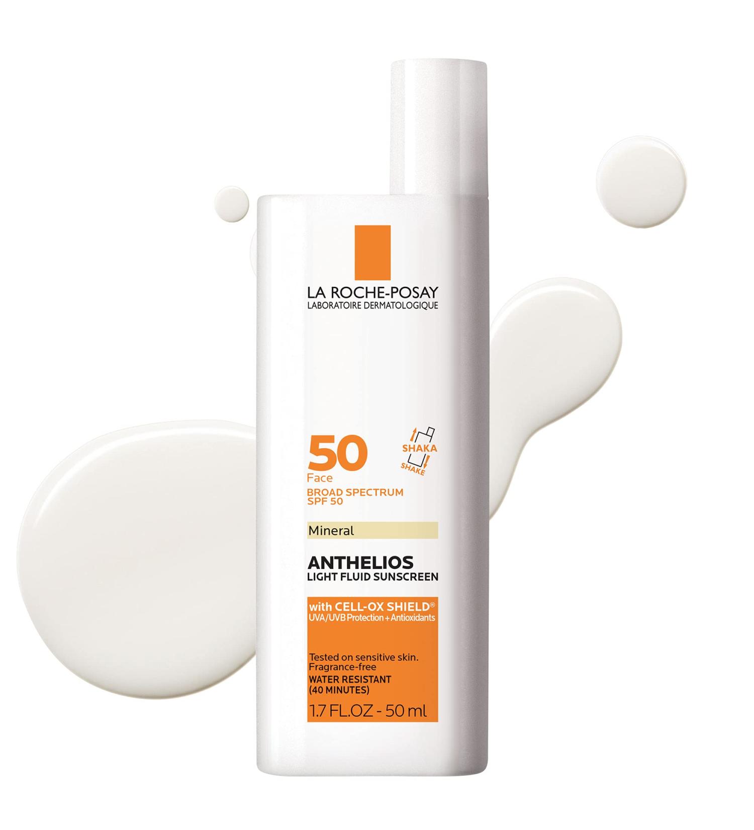 La Roche-Posay Anthelios Mineral Ultra-Light Face Sunscreen SPF 50 | Zinc Oxide, 100% Mineral Sunblock for Sensitive Skin - Buy Online on GoSupps.com