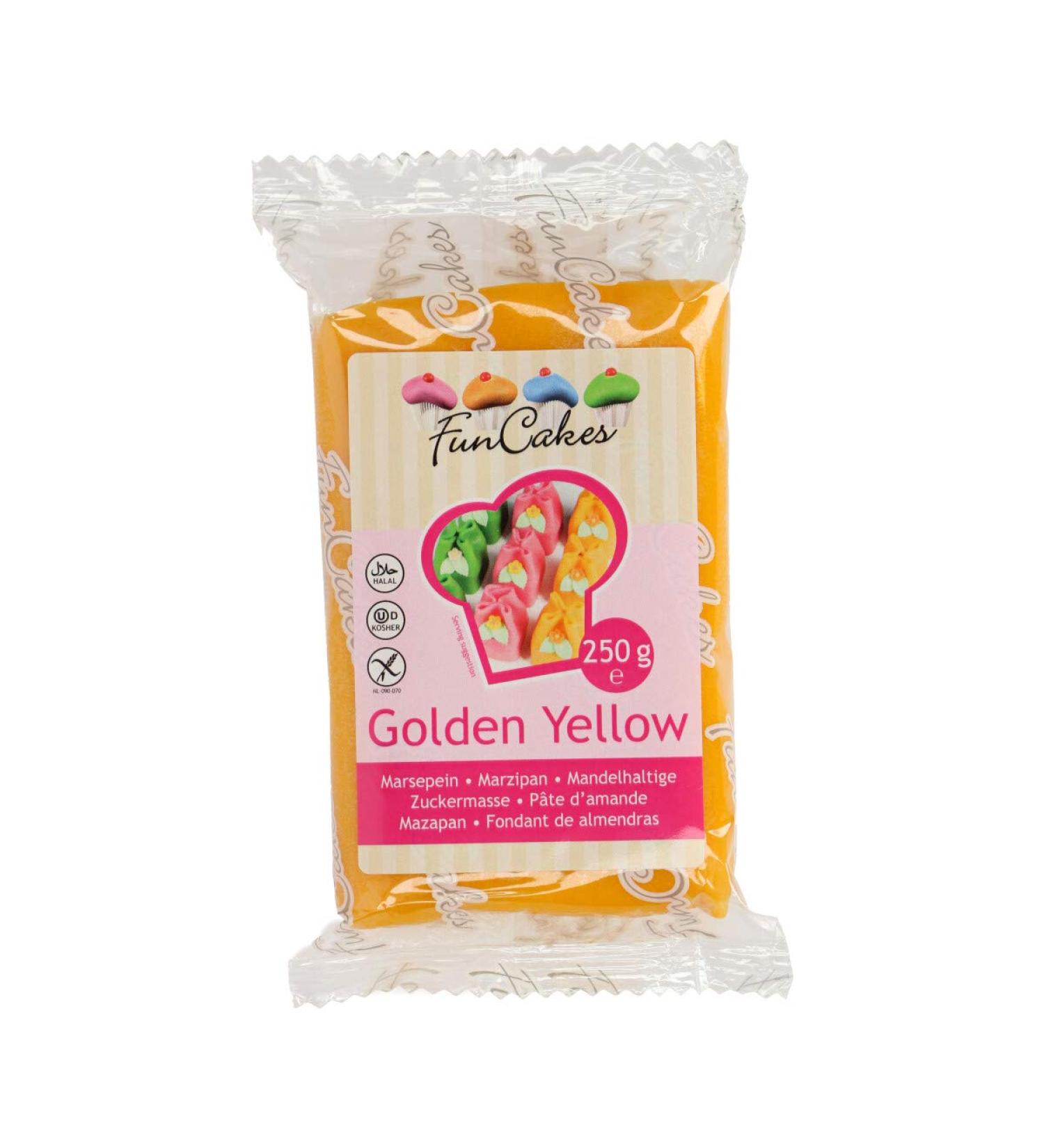 Buy FunCakes Golden Yellow Almond Sugar Paste - 250g Pack for Cake Decorating | International Shipping - Buy Online on GoSupps.com