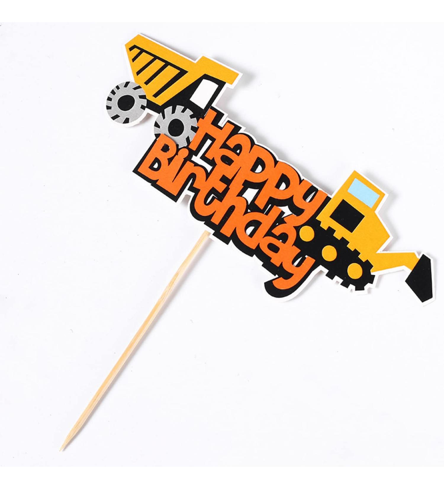Personalised Cake Toppers Cake Decorations Cake Toppers for Kids Engineering Vehicle Car Cake Decorations Birthday Party Dessert Baking Decor Supplie (Color : C) (Color : E) (Color : C) - Buy Online on GoSupps.com