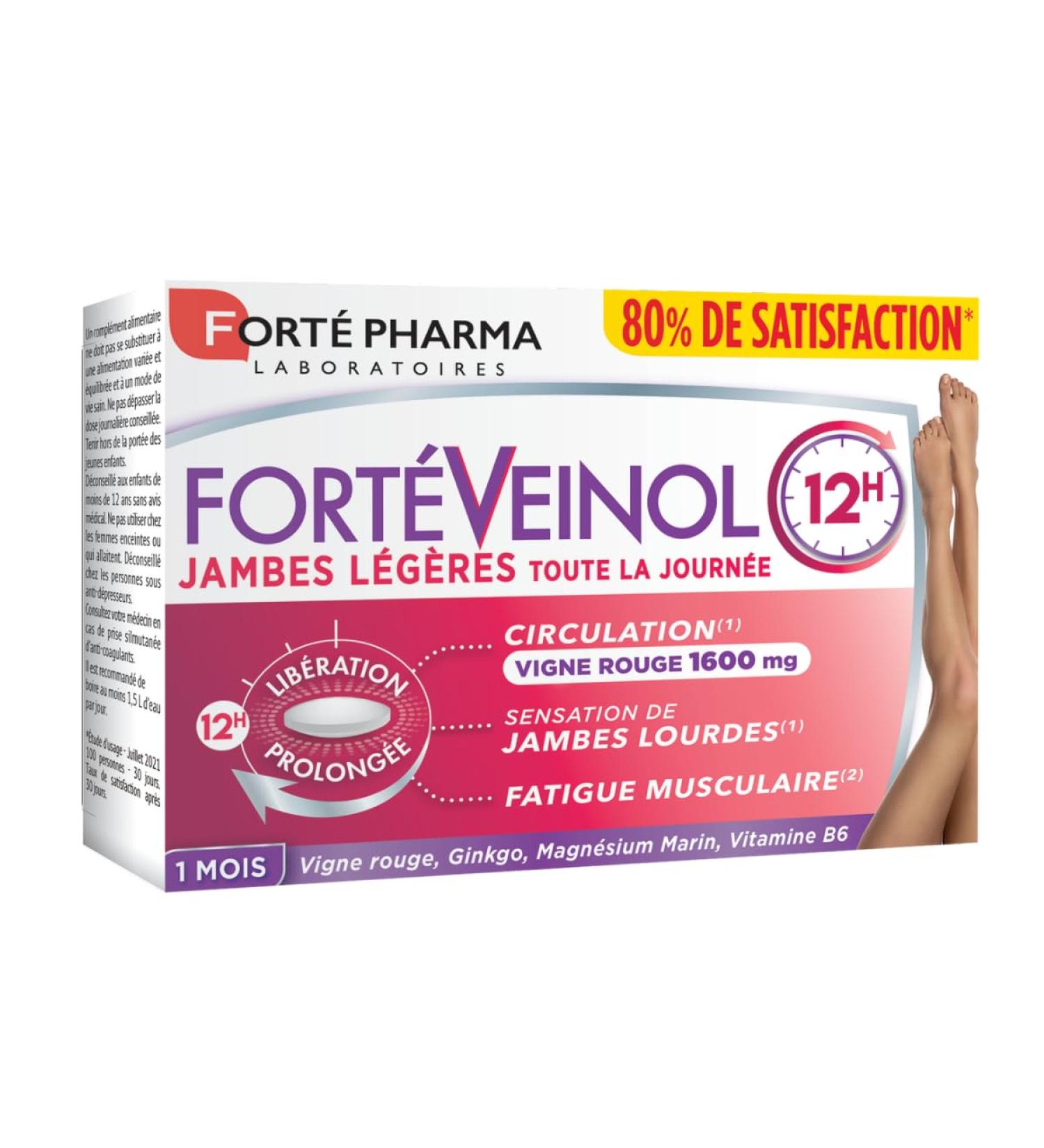 Fort Pharma - Fort Veinol 12h | Red Vine Food Supplement - Circulation | 30 tablets - Buy Online on GoSupps.com