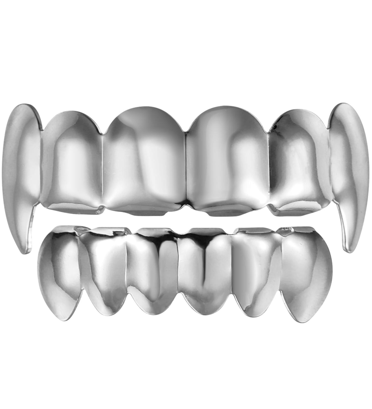 TOYANDONA Silver Plated Hip Hop Teeth Grill | Stylish Mouth Grills for Men & Women - Buy Online on GoSupps.com