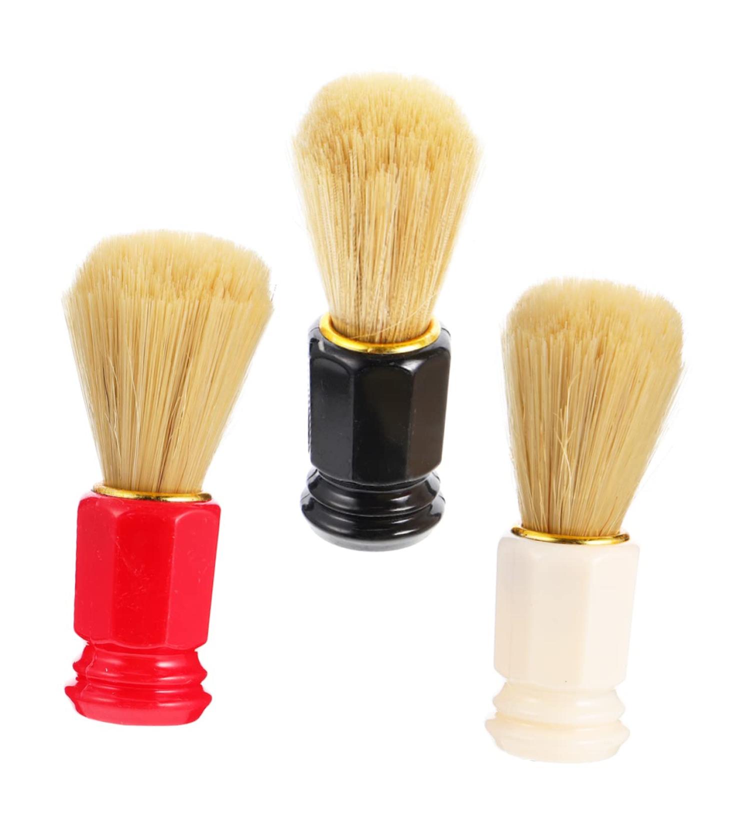 Beavorty 3-Piece Wood Shaving Brush Set | Men's Barber Tools & Neck Duster | Perfect for Beard Grooming & Shaving Salon Use - Buy Online on GoSupps.com