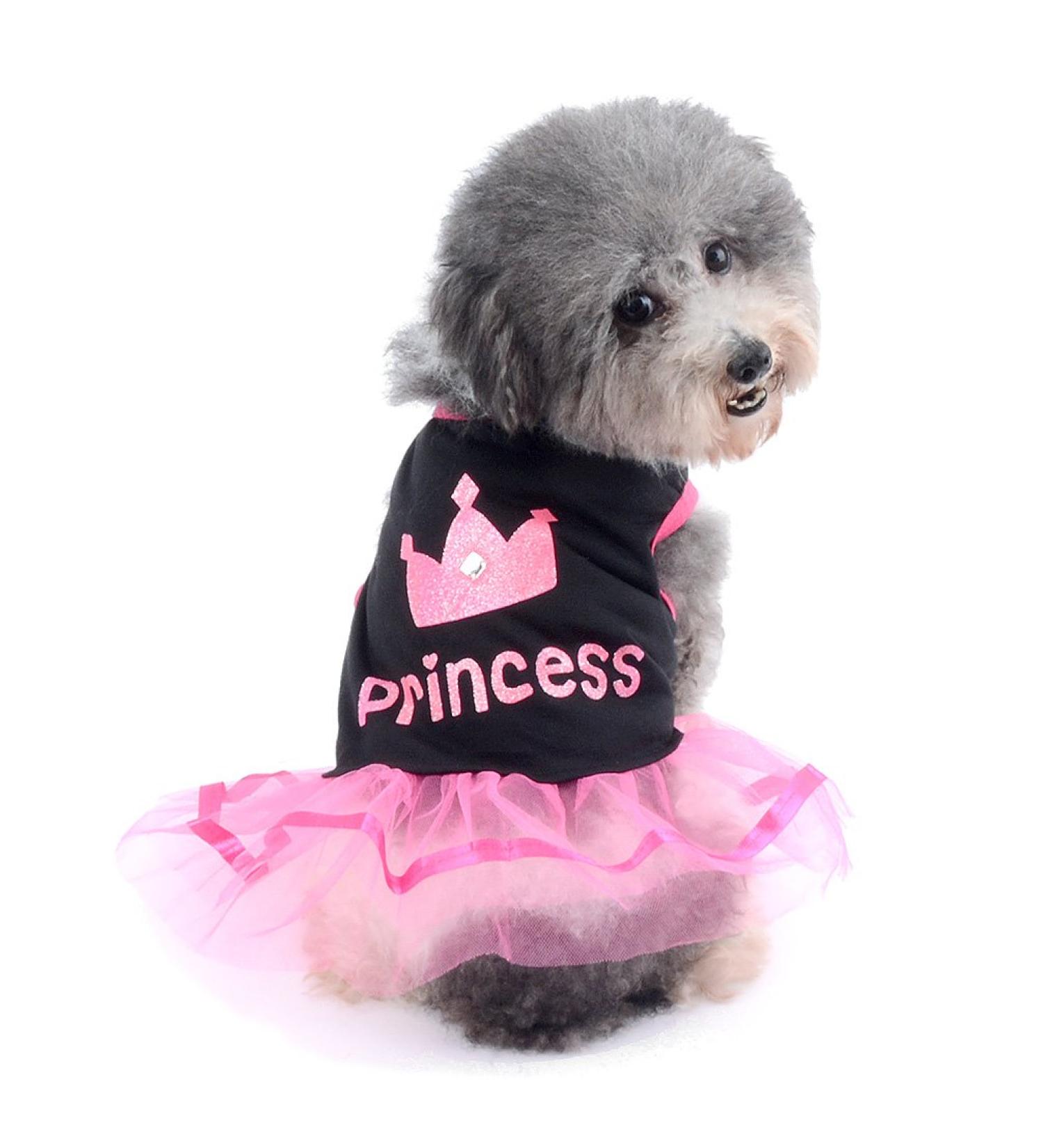 Ranphy Chihuahua Crown Princess Dress - Summer Dog & Cat Clothing for Girls | Rosa & Black - Buy Online on GoSupps.com