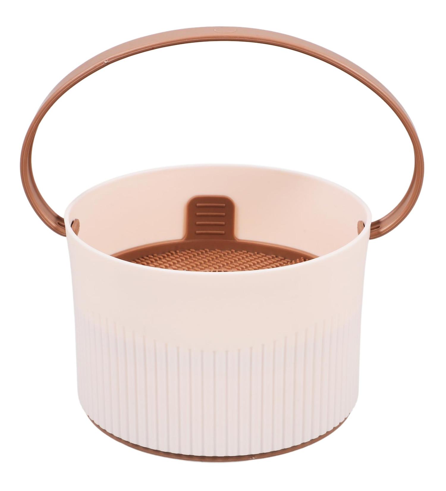 NOLITOY 3-in-1 Makeup Brush Cleaner Mat & Bowl - Silicone Organizer for Easy Cleaning & Air Drying Cosmetic Brushes - Buy Online on GoSupps.com