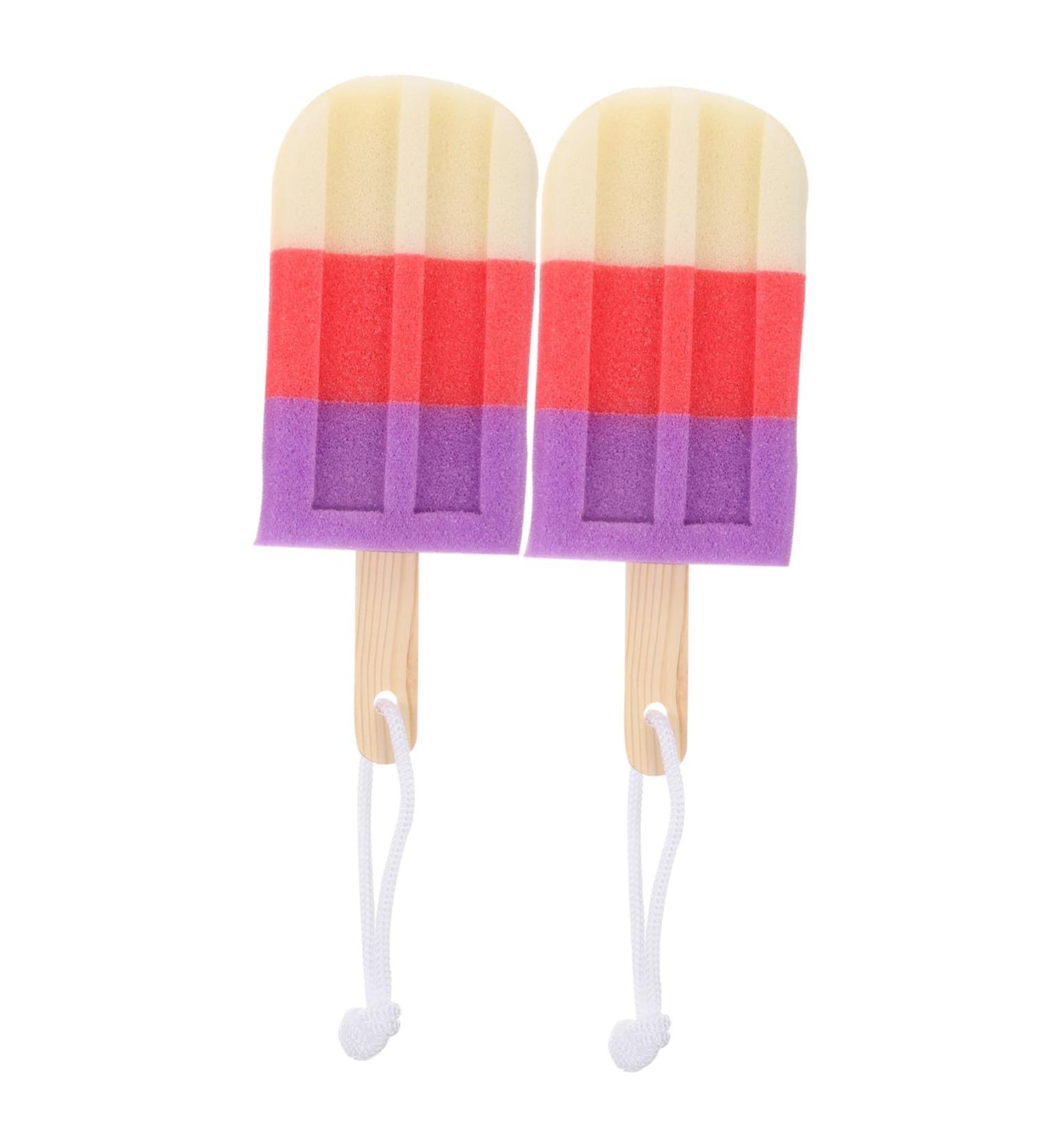 Buy Baluue 2Pcs Ice Cream Bath Ball Body Sponge - Exfoliating Shower Sponges for All Skin Types - International Shipping Available - Buy Online on GoSupps.com
