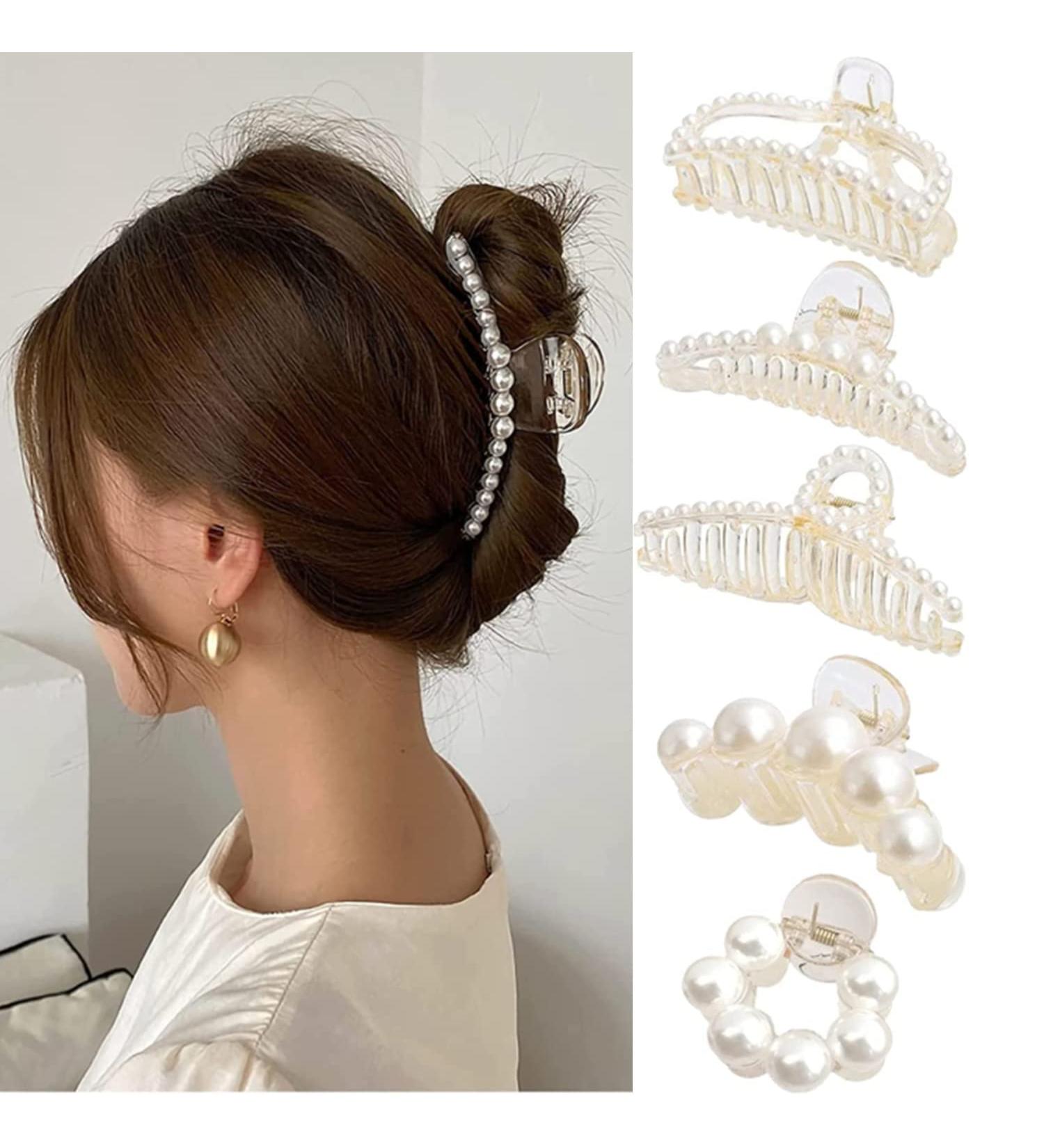 Large Non-Slip Hair Clips for Women & Girls - 5 Pieces Jaw Clips for Thick & Thin Hair - Buy Online on GoSupps.com