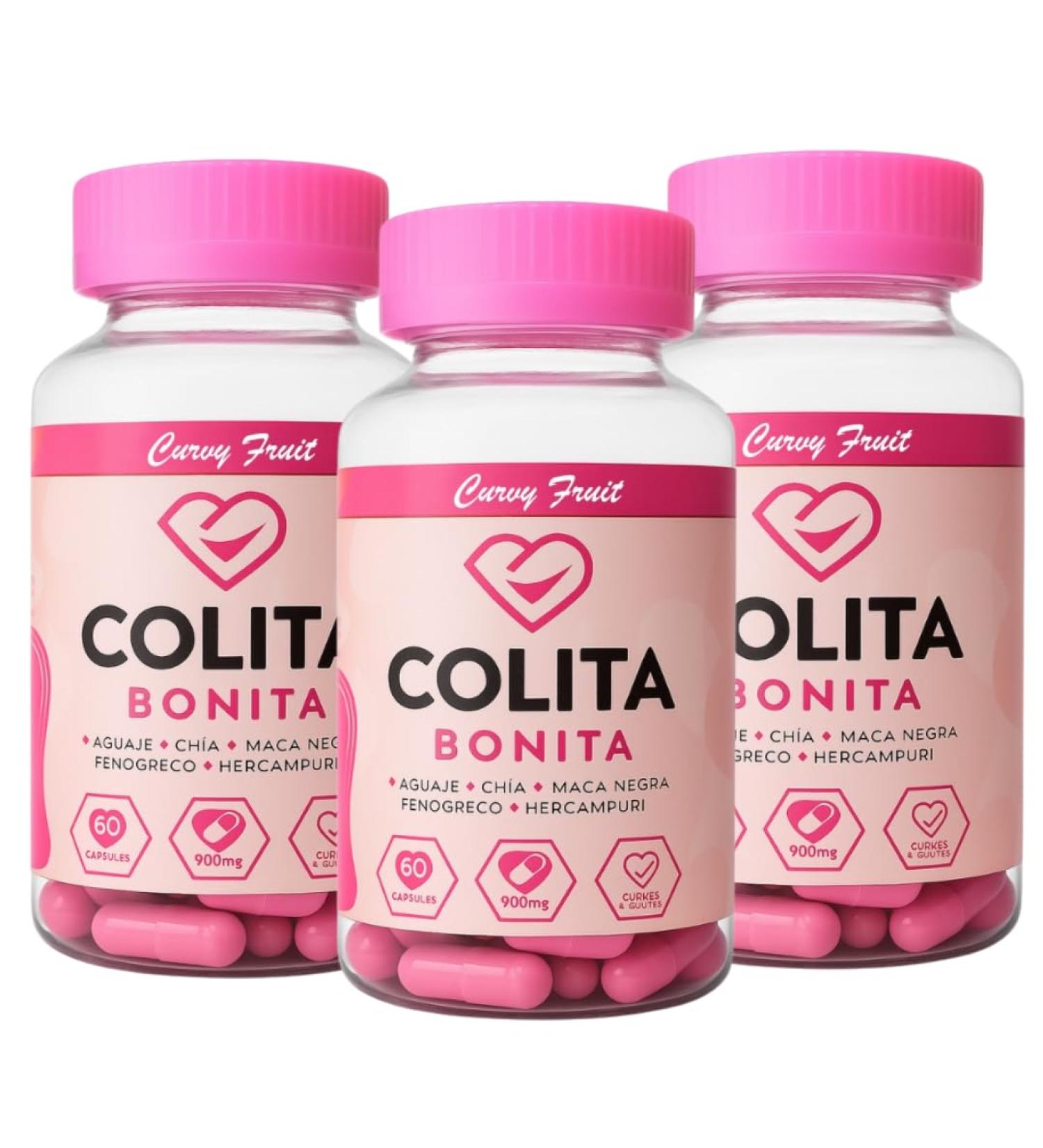 Curvy Fruit Colita Bonita | Aguaje + Black Maca + Fenugreek | Herbal Supplement for Women | Natural Balance & Wellness Support 3 Month Supply (Full Treatment) - Buy Online on GoSupps.com