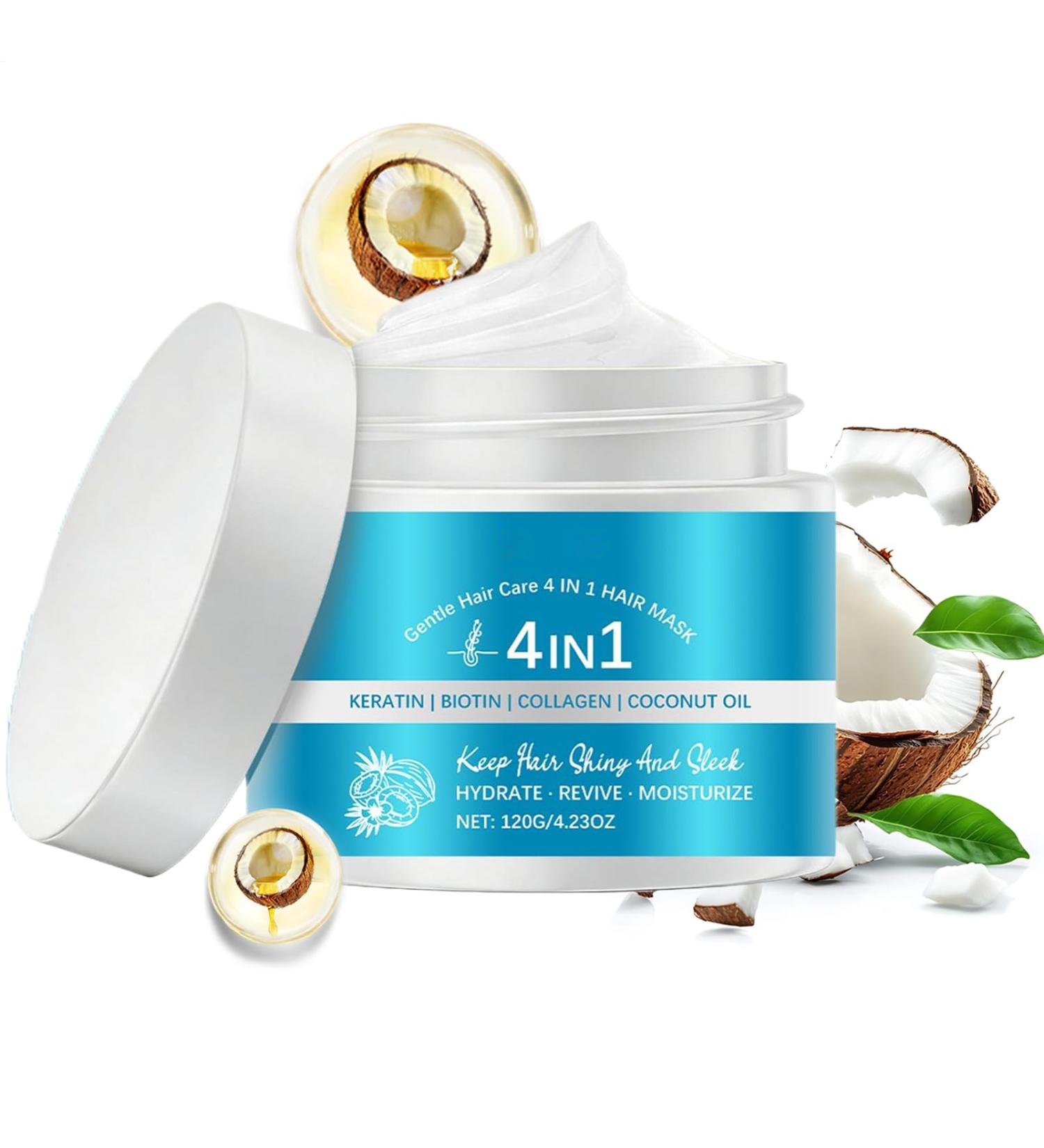Moisturizing Cream for Dry Hair 120g Multipurpose Treatment for Intense Hydration and Nourishment - Repairing Treatment for Damaged and Dry Hair - for Grandmother Mother Wife Daughter Girlfriend Men - Buy Online on GoSupps.com