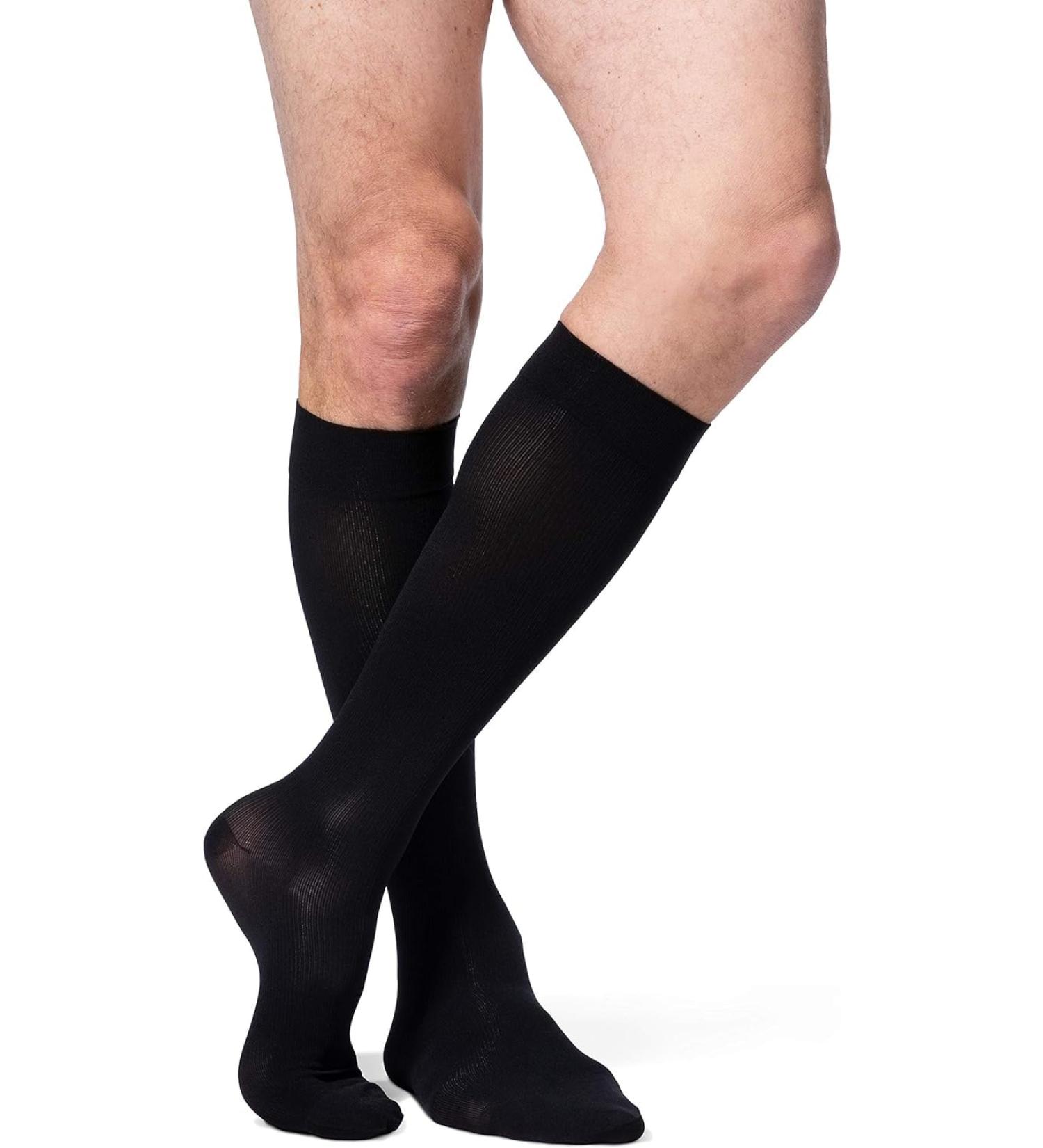 SIGVARIS Men s Essential Opaque 860 Closed Toe Calf-High Socks 20-30mmHg - Black Large Long | International Shipping Available - Buy Online on GoSupps.com
