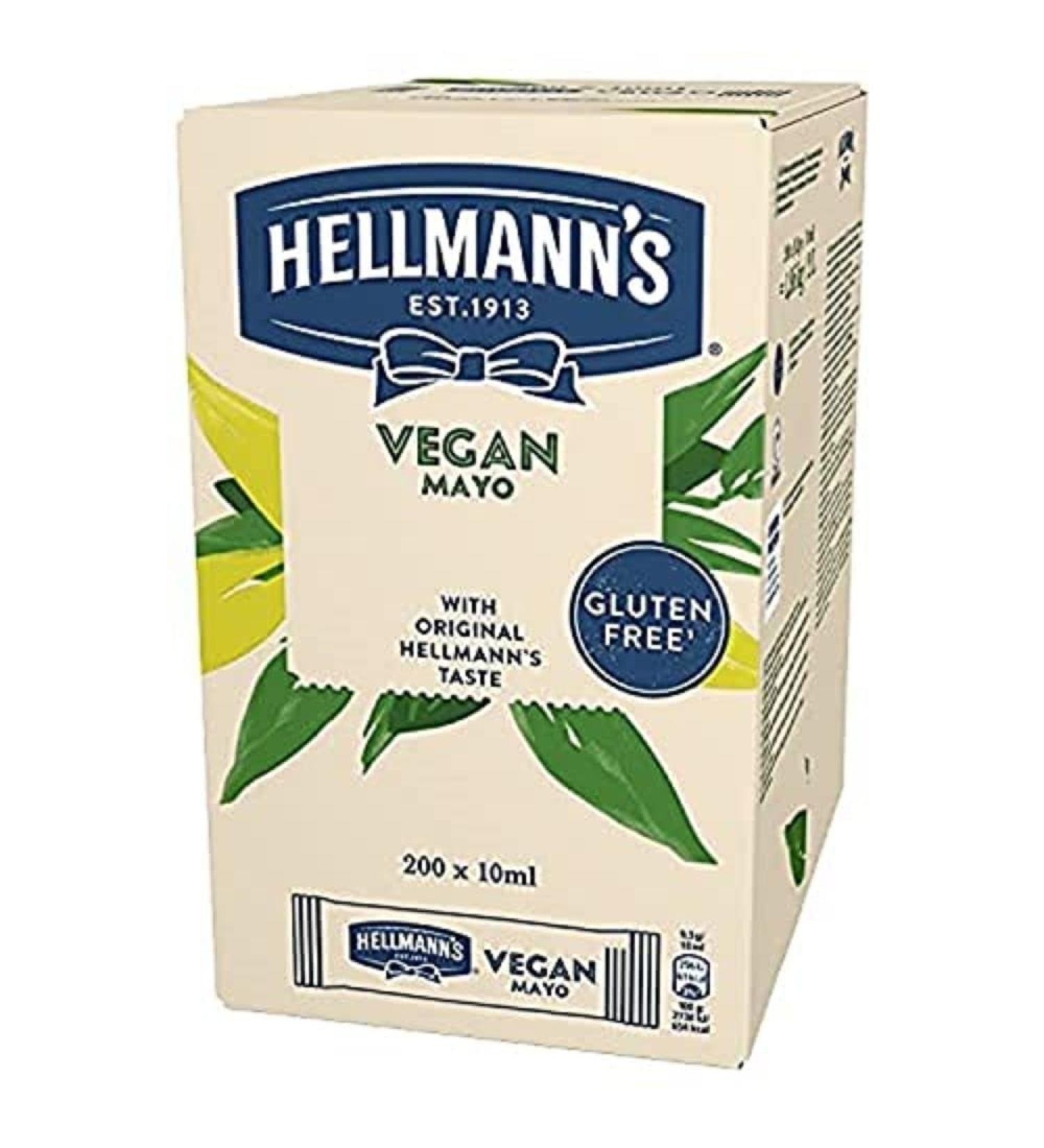 Hellmann's Vegan Mayonnaise Sachets 200 x 10ml - Convenient and Delicious Vegan Mayo Packs - Buy Online on GoSupps.com