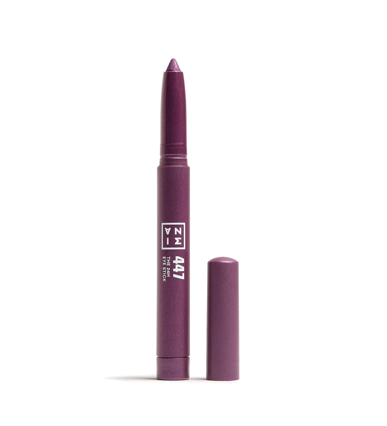 3ina 24H Eye Stick 447 - Purple Creamy Eyeshadow Pen | Waterproof Vegan & Cruelty-Free | Long-Lasting Matte Shimmer & Metallic Finish - Buy Online on GoSupps.com