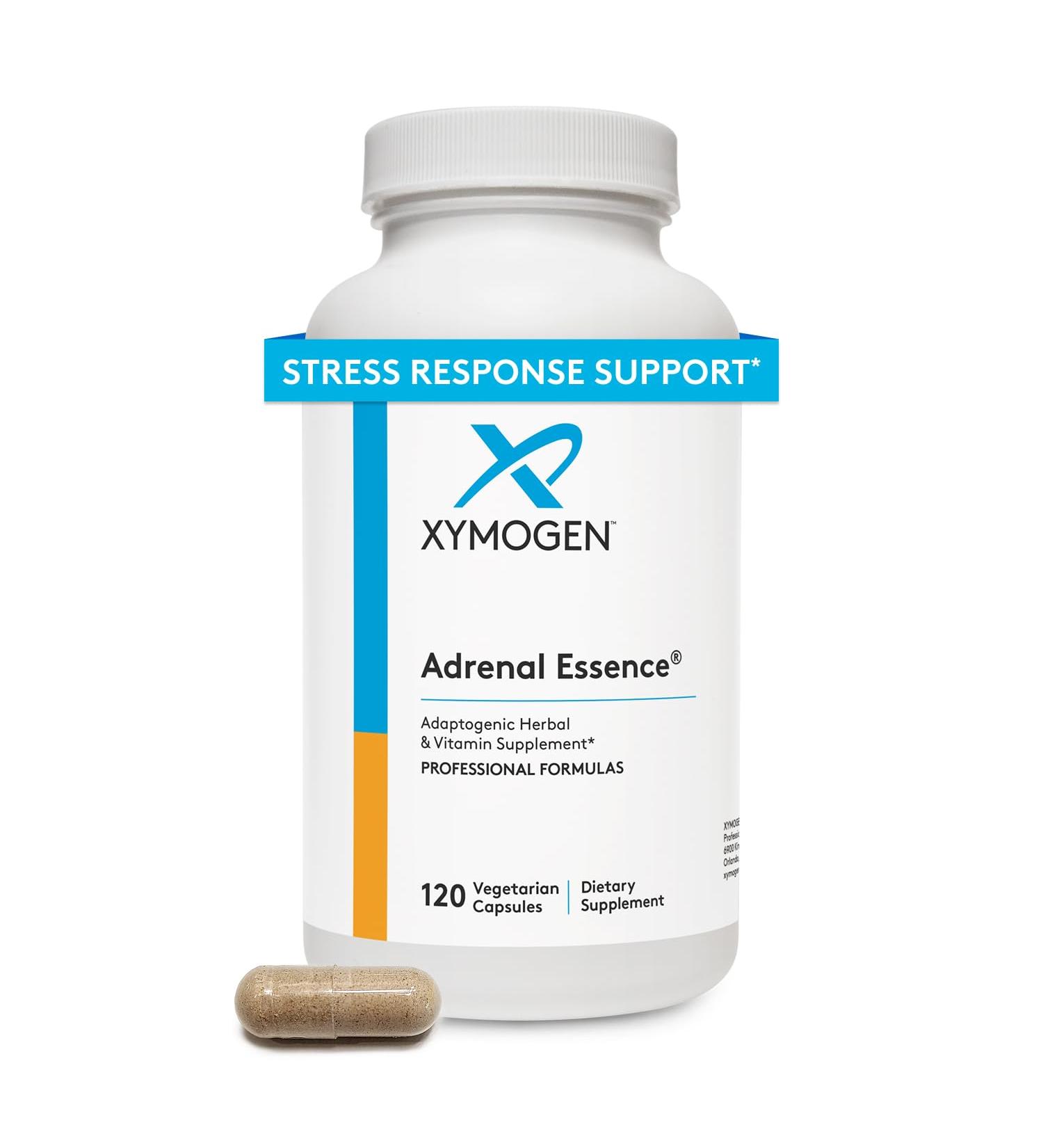 XYMOGEN Adrenal Essence - Adrenal Support with Adaptogenic Herbs (Cordyceps, Rhodiola Extract, Ginseng) + B Vitamins - Helps Support Healthy Energy Levels and Healthy Immune Function (120 Capsules) 120 Count (Pack of 1) - Buy Online on GoSupps.com