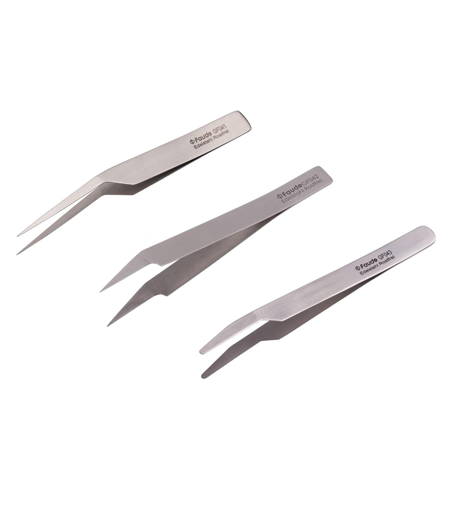 Faude Spring Steel Tweezers Set 3 Precision Tools (Pointed & Blunt) for Terrariums Labs & Model Building Ideal for Handling Spiderlings Scorpions & Insects - Buy Online on GoSupps.com