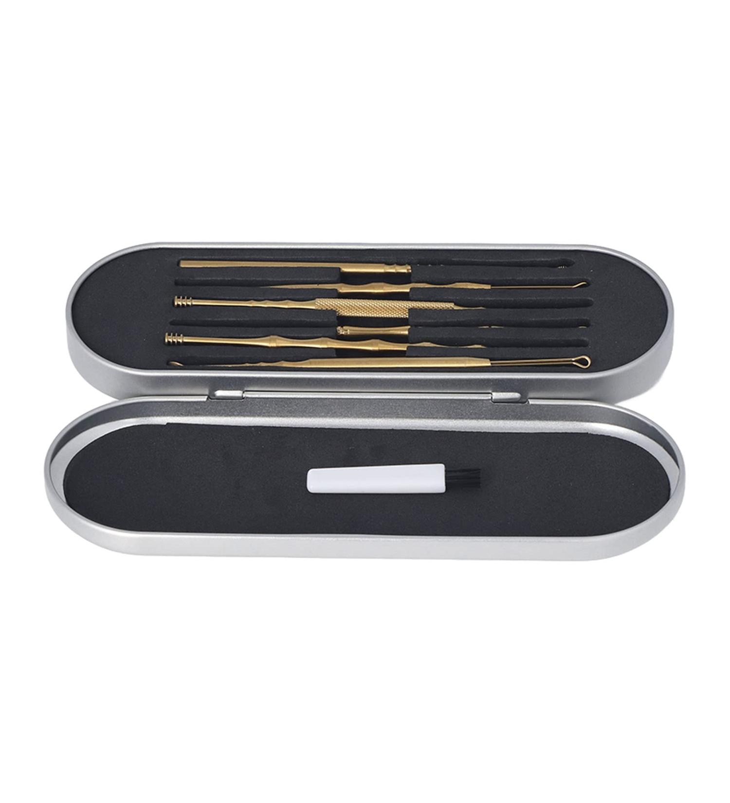Ear Wax Cleaner Kit - Glossy Spoon-Shaped Tool for Home & Travel - Earwax Removal Solution - Buy Online on GoSupps.com