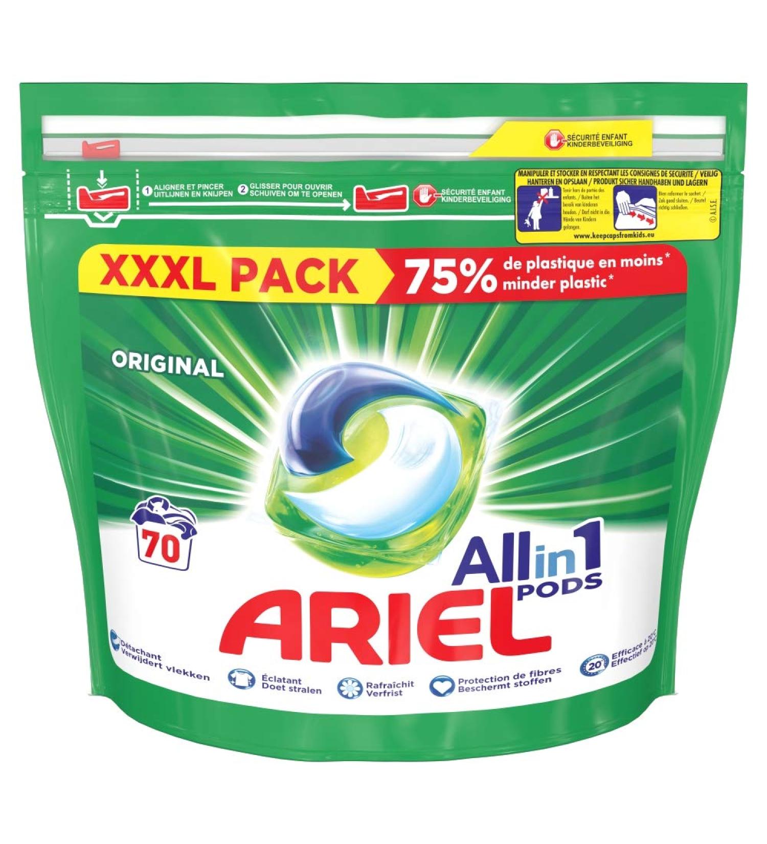 Ariel All-in-1 Pods Original 70 Count - Laundry Detergent Pods (Pack of 1) - Buy Online on GoSupps.com