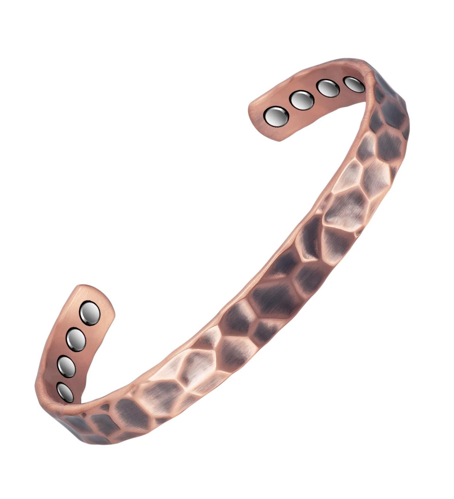 YINOX Women's Copper Bracelet with 4 Magnets - 6.5 Inch | Stylish Magnetic Jewelry for Health & Wellness - Buy Online on GoSupps.com