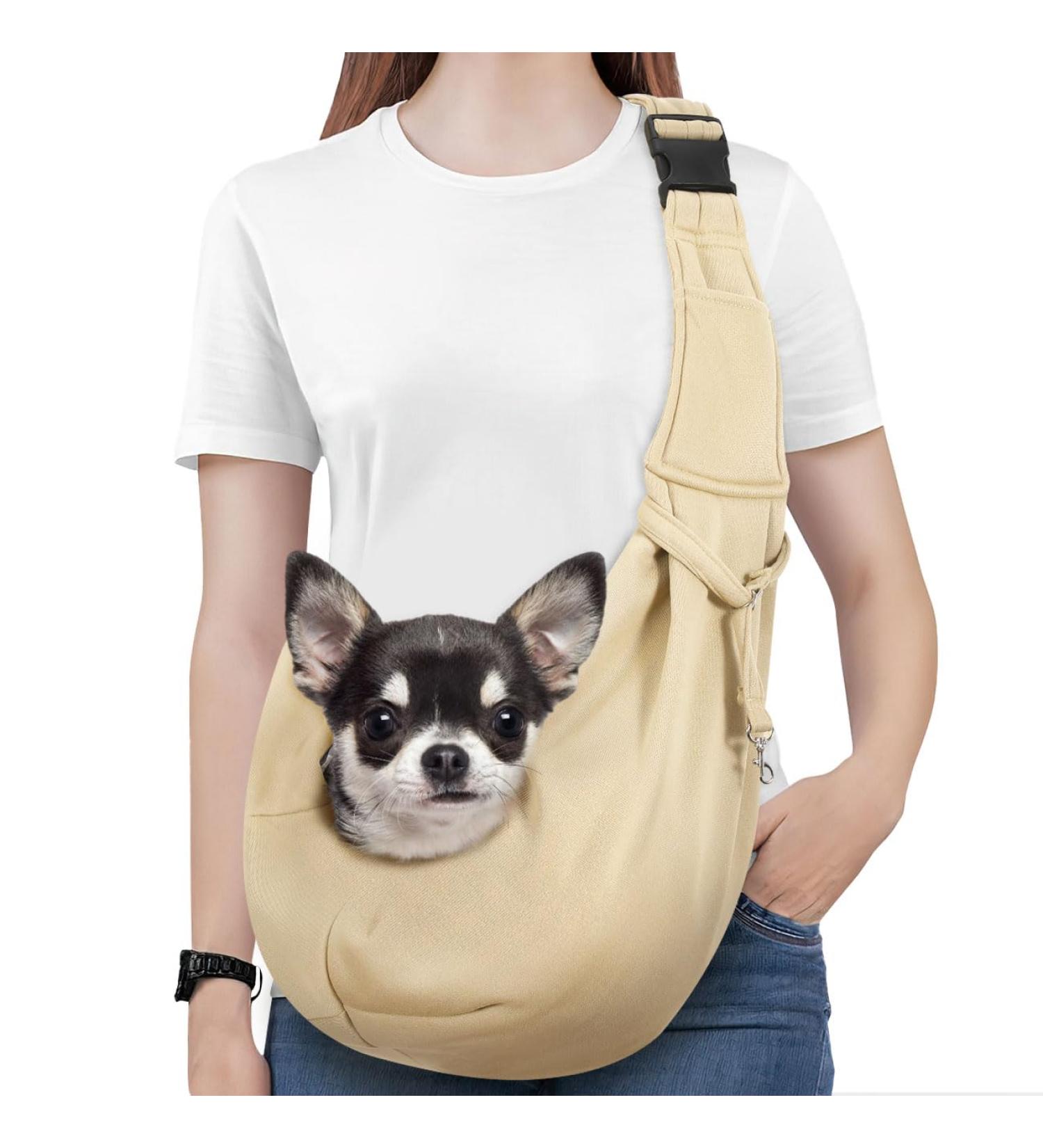 Pawaboo Dog Carrier Bag - Portable Pet Travel Bag for Small Dogs & Cats (Up to 12lbs) with Adjustable Shoulder Strap - Ideal for Outdoor Adventures - Buy Online on GoSupps.com