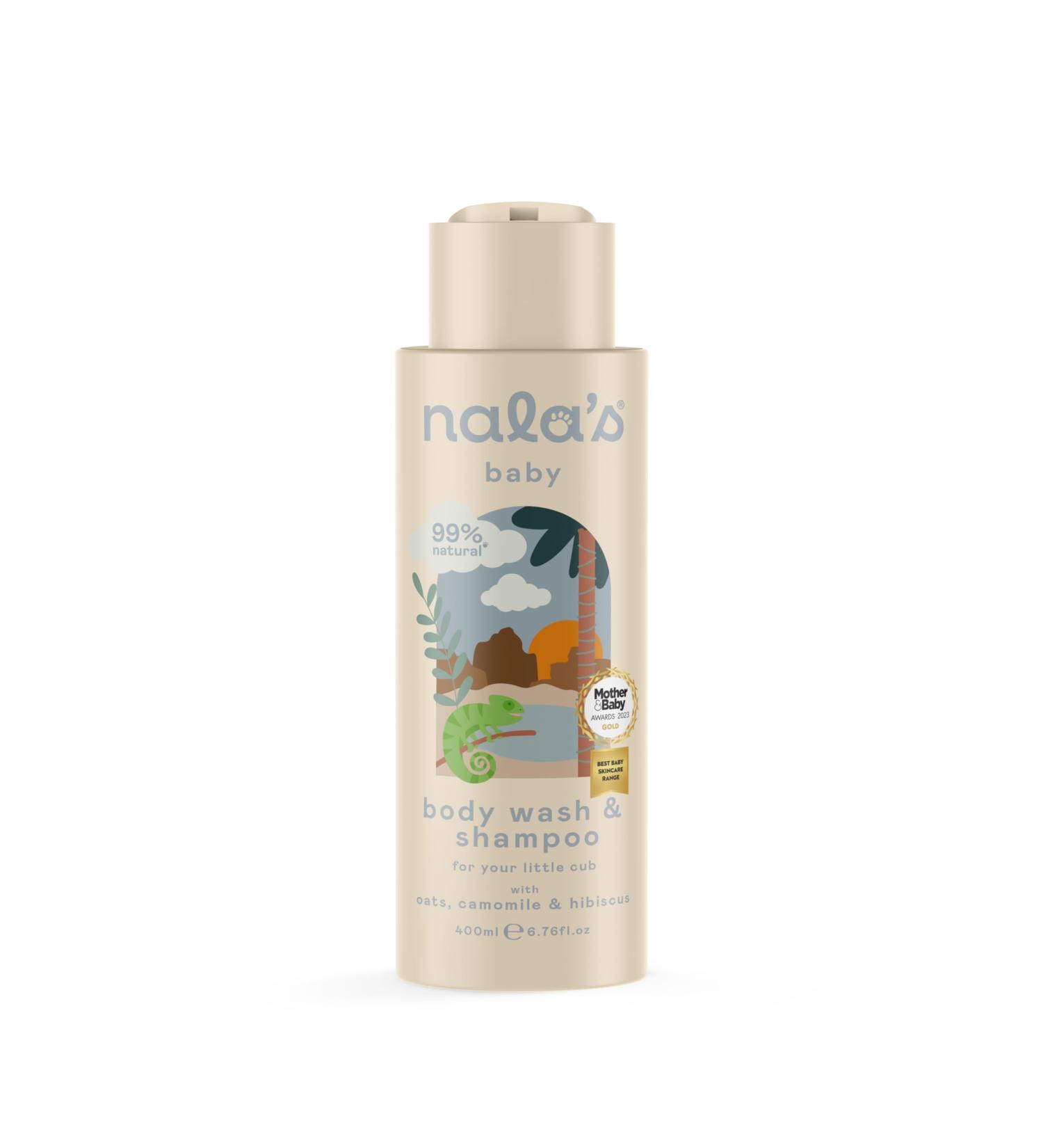 Nala's Baby Body Wash & Shampoo - Award-Winning, 99% Natural, Tear-Free, Vegan - 200ml & 400ml - Buy Online on GoSupps.com
