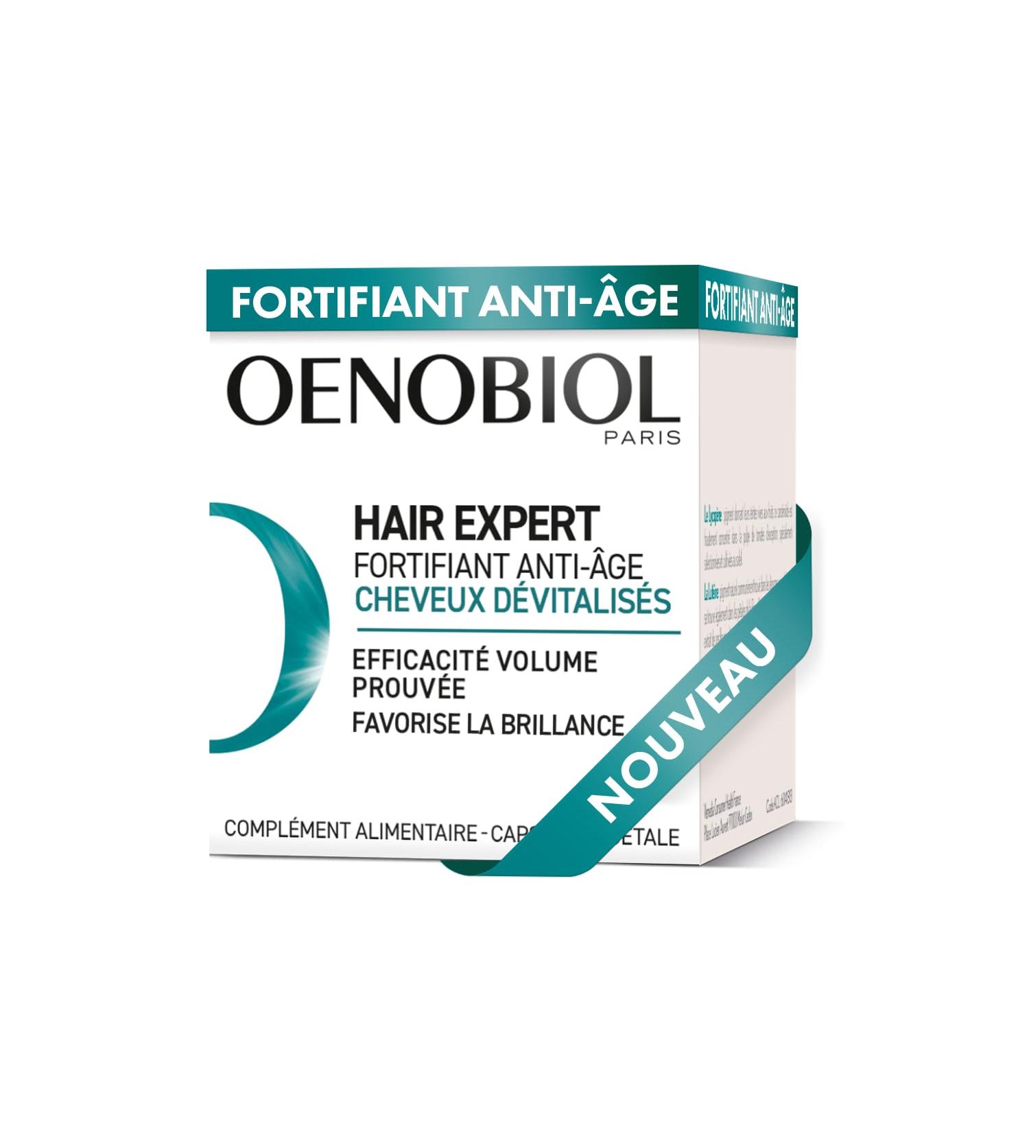 OENOBIOL HAIR EXPERT Anti-Aging Fortifier - New - Grape Marc and Ceramides - Proven effectiveness - Promotes shine - Fortifies and revitalizes - Food supplement 30 capsules - 1 month - Buy Online on GoSupps.com