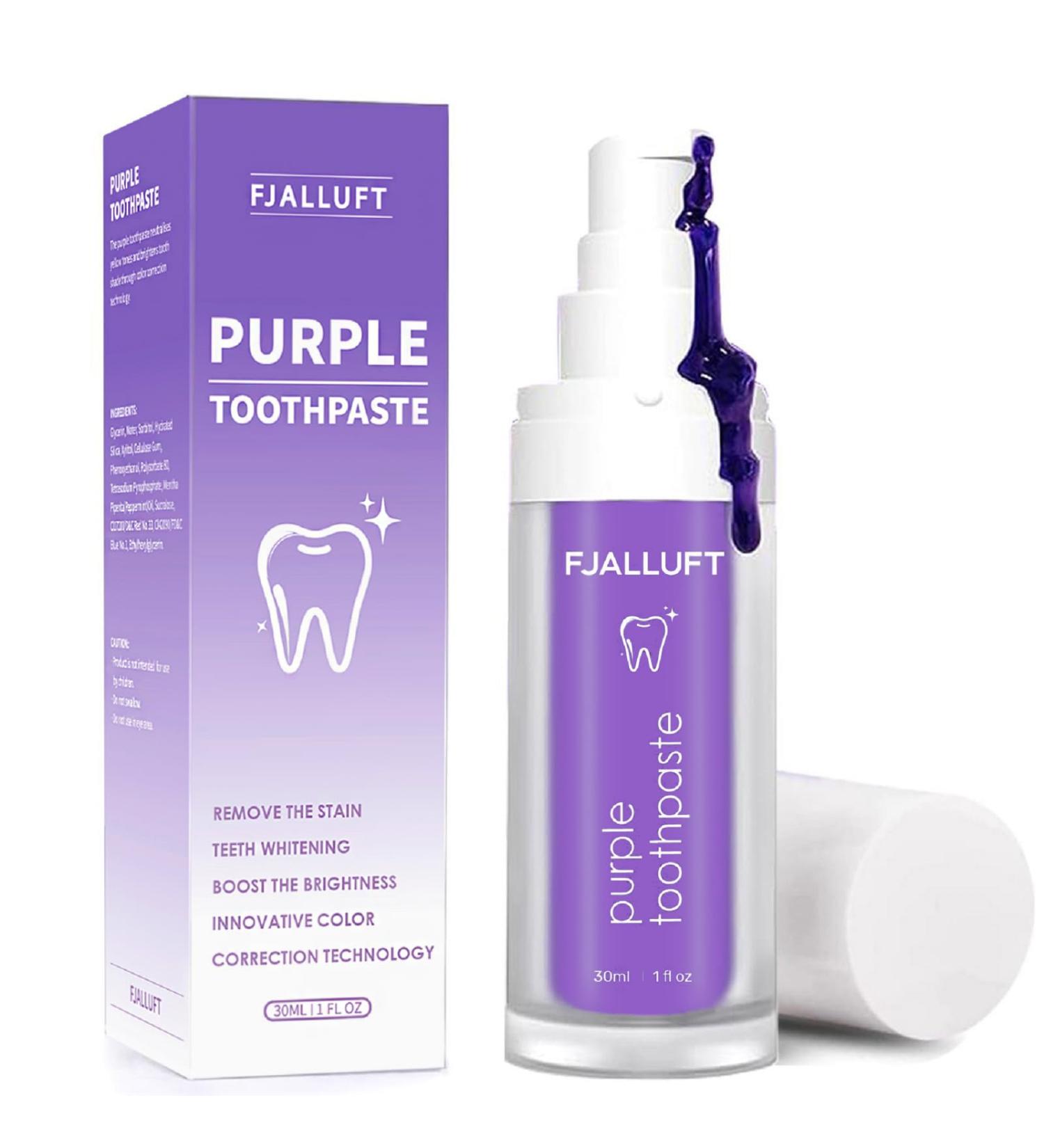 Buy Purple Toothpaste for Whitening - Teeth Stain Removal & Colour Corrector | Fast International Shipping - Buy Online on GoSupps.com