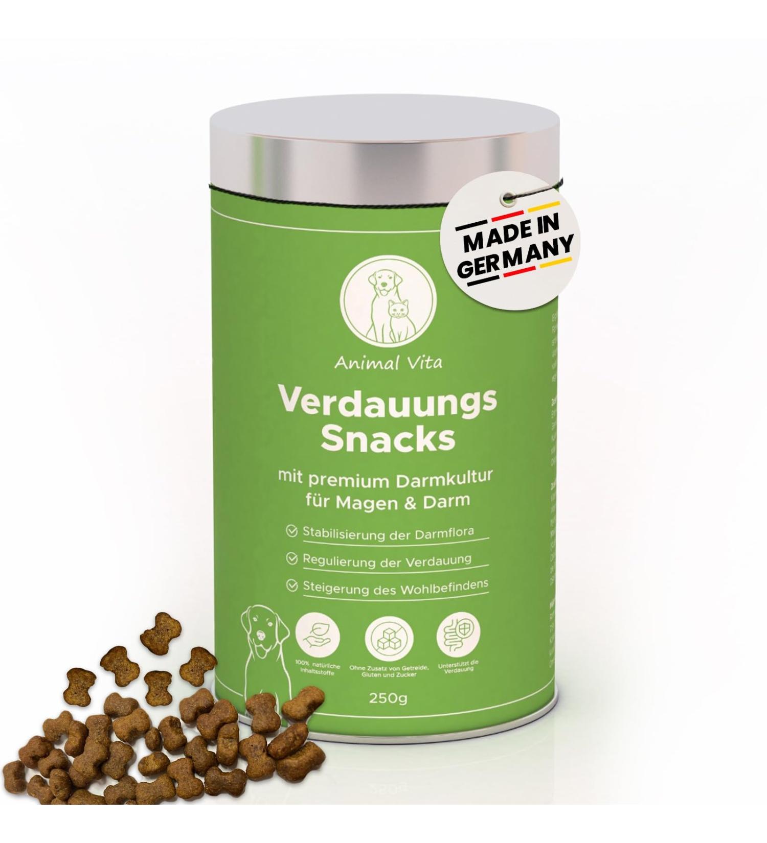 Animal Vita Digestive Snacks for Dogs - Probiotics 100% Natural Grain & Sugar-Free Treats (250g) - Optimize Gut Health! - Buy Online on GoSupps.com