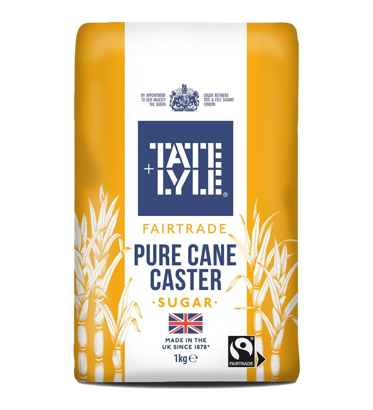 Tate & Lyle | Fairtrade Cane Sugar Caster Sugar 1kg | Fairtrade Pure Cane Sugar | made from the juice of the sugarcane plant and nothing else - Buy Online on GoSupps.com