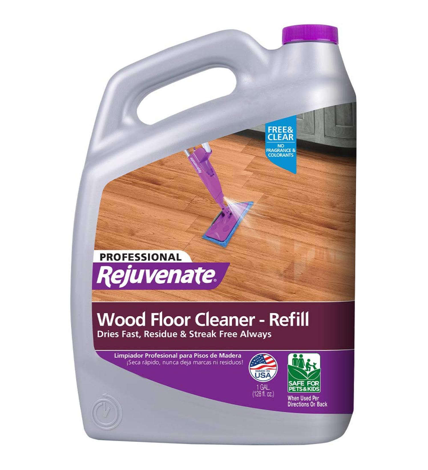 Rejuvenate Hardwood Floor Cleaner 128oz - Professional Streak-Free Formula for Toughest Dirt and Grime - Fragrance Free 1 Gallon - Buy Online on GoSupps.com