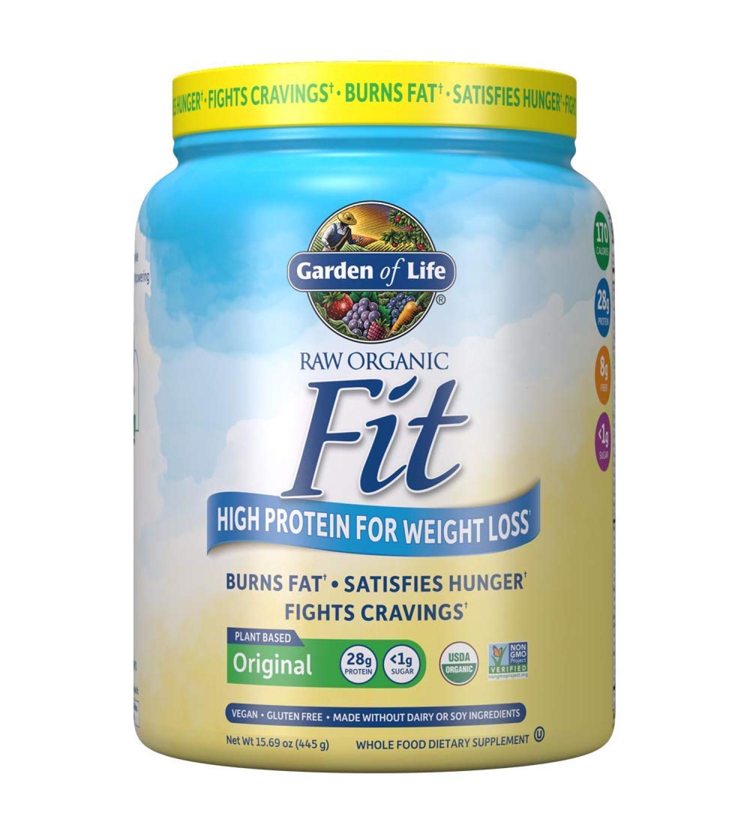 Garden of Life RAW Organic Fit Protein Powder for Weight Loss - 15.1 oz - Buy Online on GoSupps.com