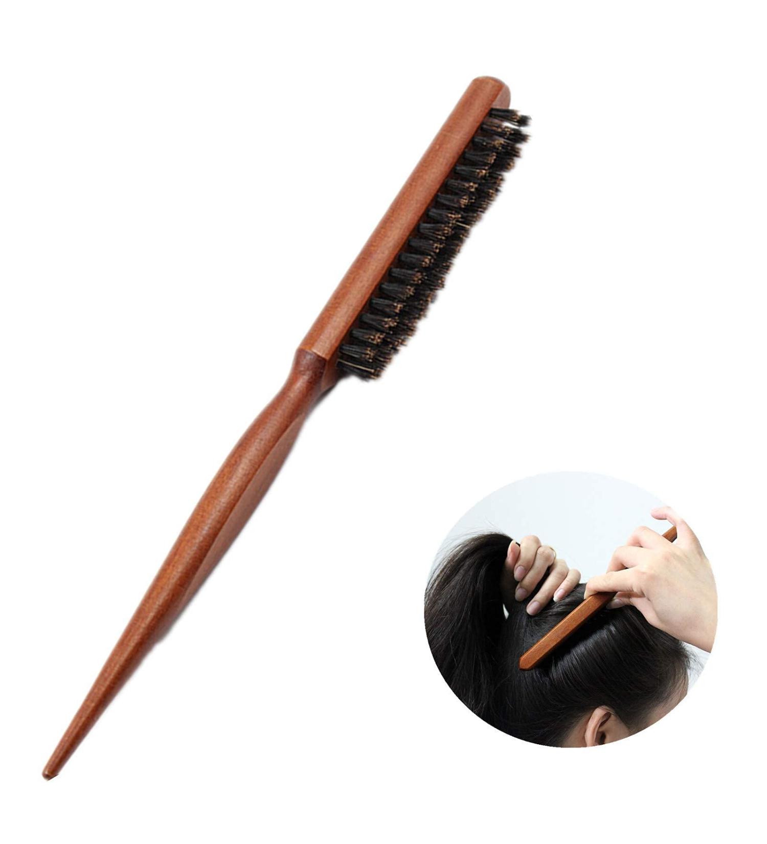 Teasing Hair Brush & Boar Bristle Tail Comb | Professional Salon Tool to Reduce Hair Breakage - Shop Internationally - Buy Online on GoSupps.com