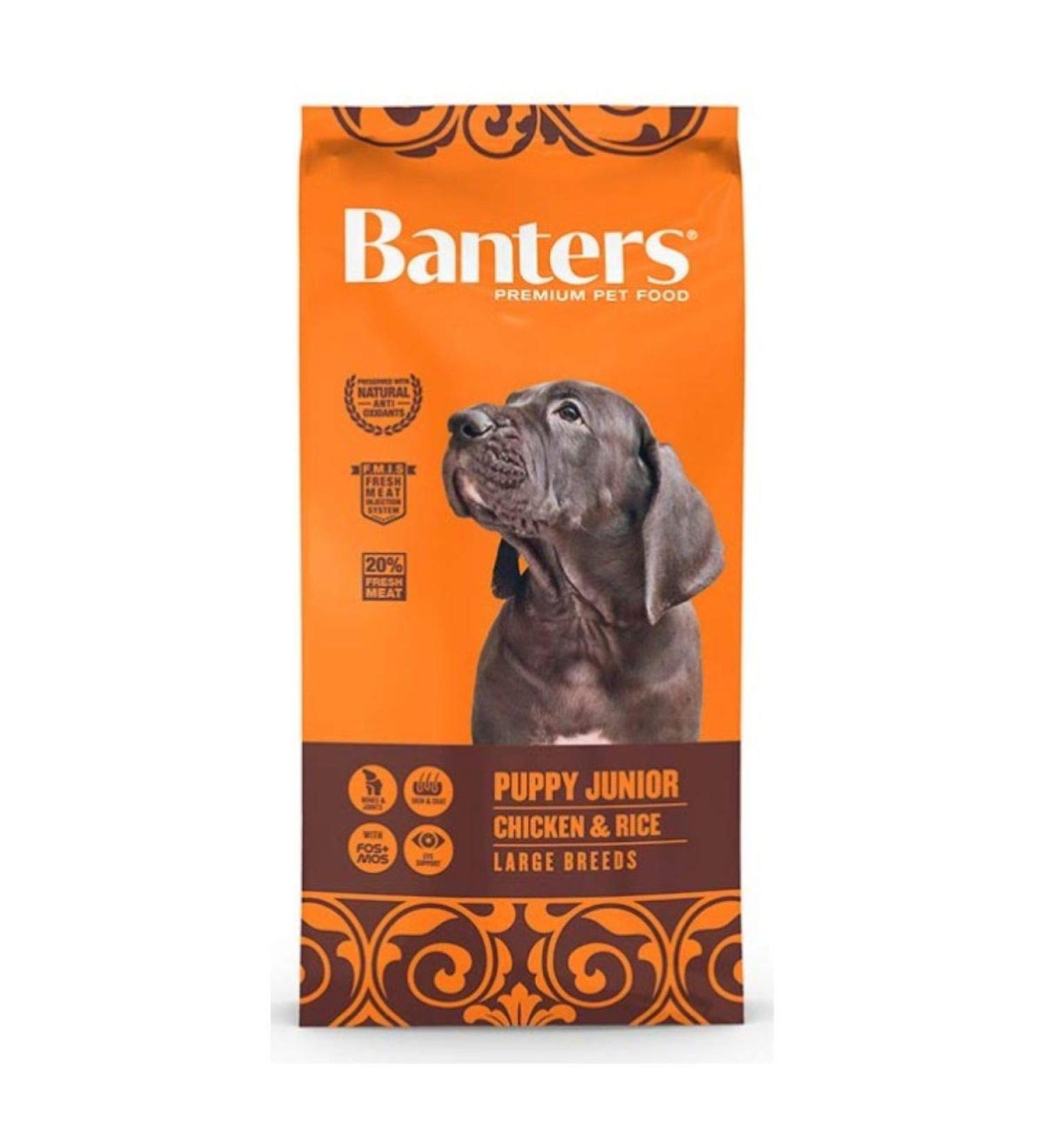 BANTERS Puppy junior large chicken&rice 3 kg