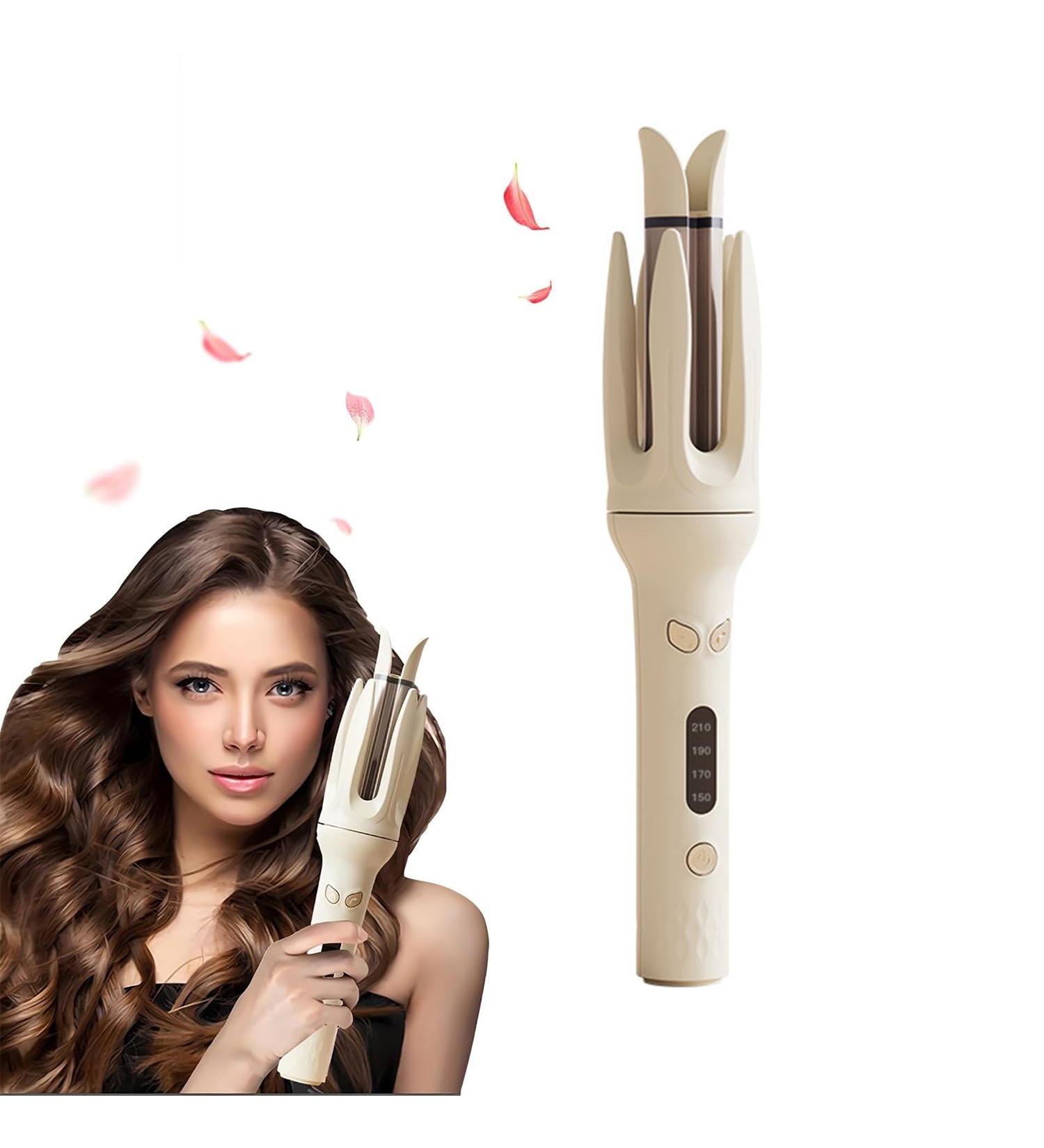 Buy Rotating Curling Iron - Automatic Hair Curler with 4 Temp Settings & 3 Timers | Anti-Tangle Anti-Scald Auto-Off Dual Voltage - Perfect for International Shipping - Buy Online on GoSupps.com