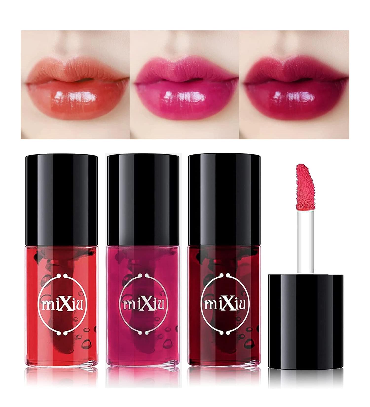3 Colors Lip Stain Tint Set - Hydrating Mini Liquid Lipsticks & Cheek Tints - Long-Lasting Korean Lip Gloss - High Pigment & Waterproof Formula - Buy Online on GoSupps.com
