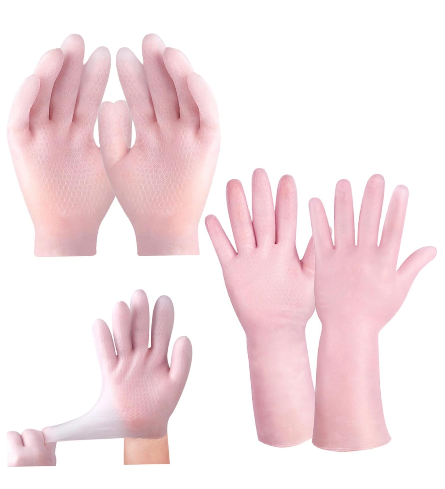 Cotton Gloves Moisturizing Gloves Overnight 2 Pairs Non-slip Palm Elastic Lotion Gloves freely Size Waterproof Gloves for Dry Hands Chapped Skin - Buy Online on GoSupps.com