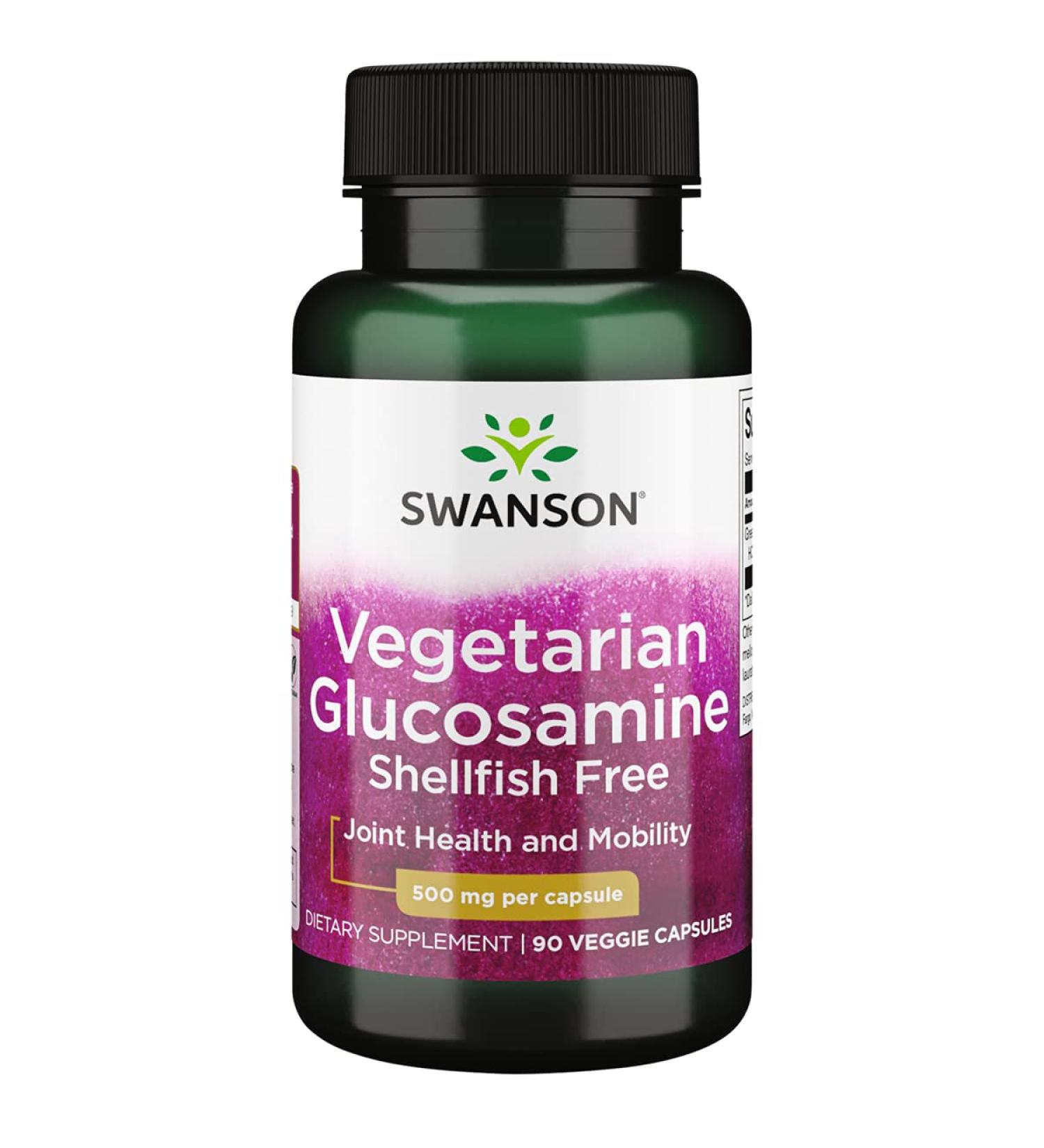 Swanson Vegetarian Glucosamine 500mg - Shellfish Free | 90 Veg Capsules - Buy Online on GoSupps.com