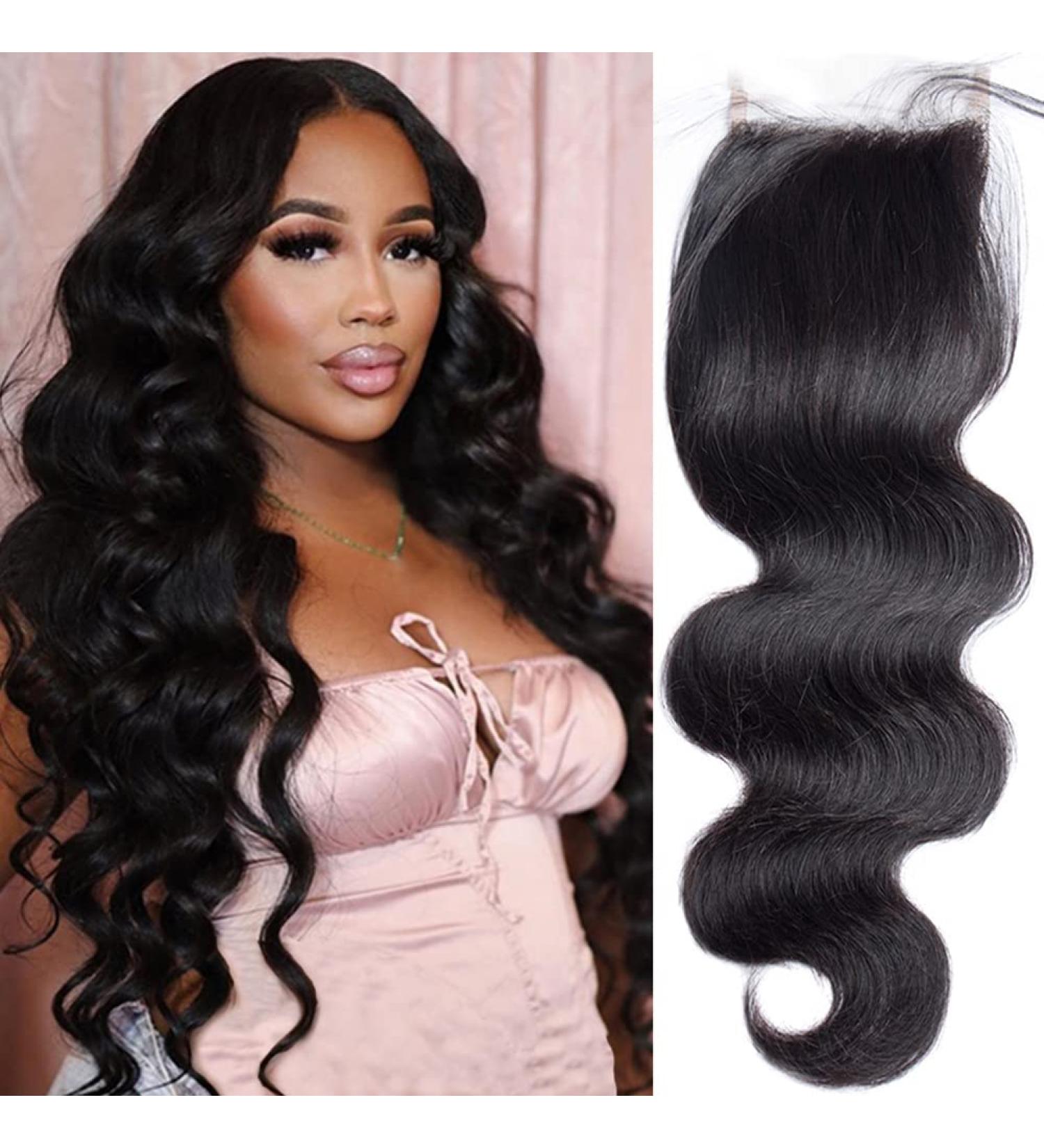 Body Wave Lace Closure Human Hair 4x4 HD Lace Closure 100% Brazilian Virgin Human Hair Body Wave Transparent Lace Closure Pre Plucked with Baby Hair Free Part 18 Inch Lace Closure-Body Wave - Buy Online on GoSupps.com