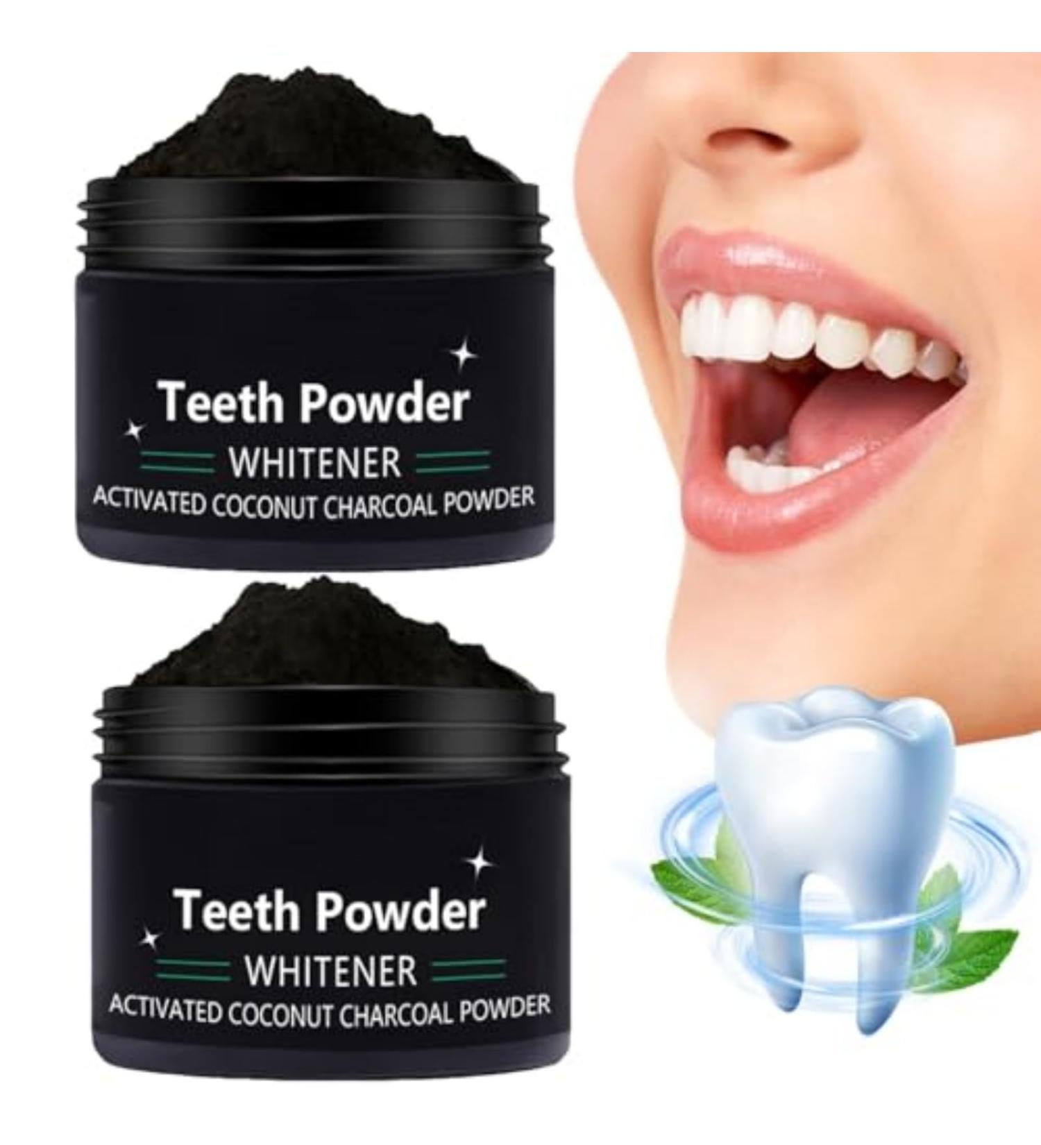 Natural Teeth Whitening Powder with Coconut | Effective Kit to Remove Yellow Stains & Achieve White Teeth - Shop Now! - Buy Online on GoSupps.com