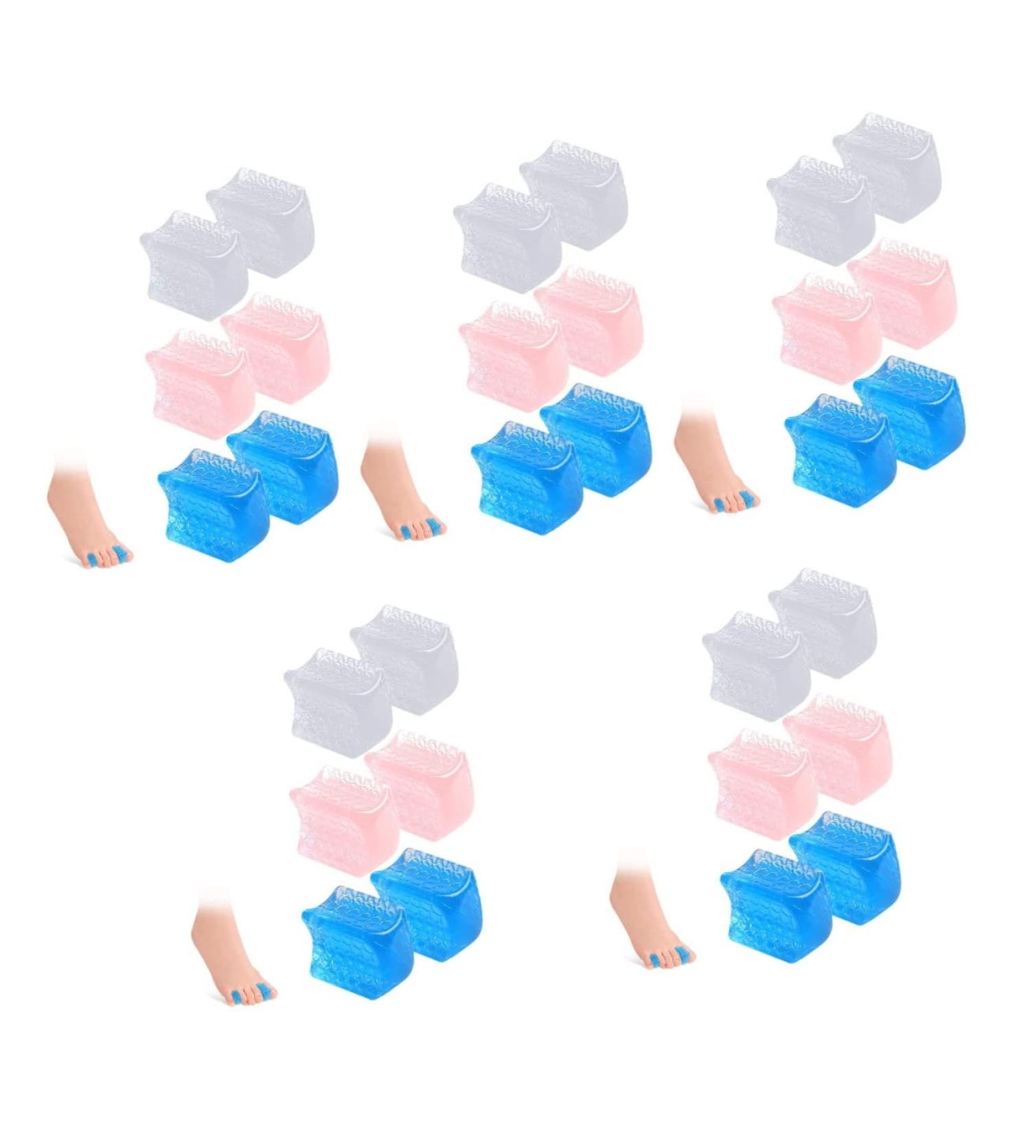 FOMIYES 30 Pcs Eversion Toe Separator Pedicure Tools Set for Correcting Bunions and Overlapping Toes - 5 Sets of Orthopedic Toe Spacers and Bunion Straightener Pads - Buy Online on GoSupps.com