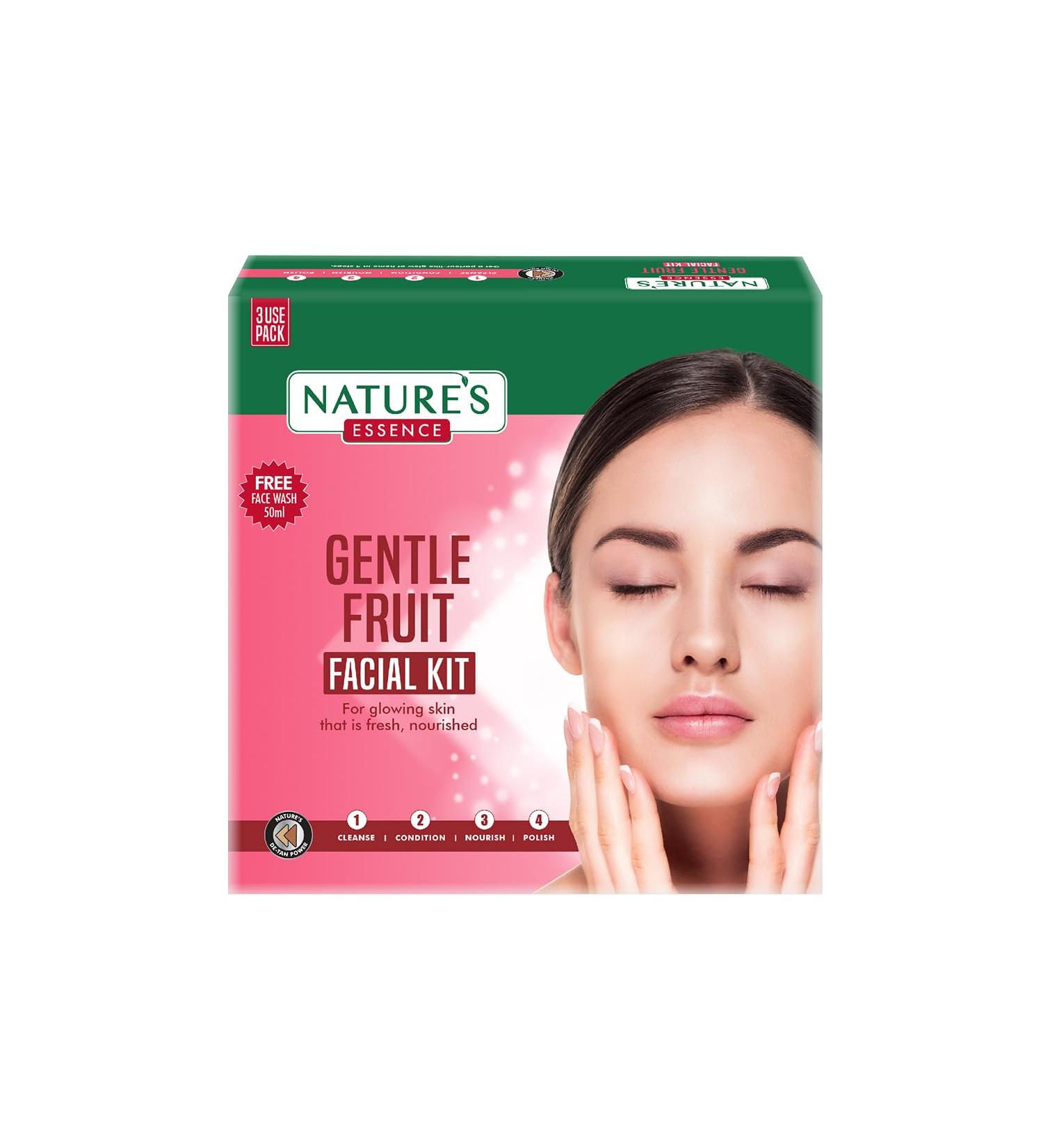 Nature's Essence Gentle Fruit Facial Kit - 45g & 30ml | International Shipping Available - Buy Online on GoSupps.com