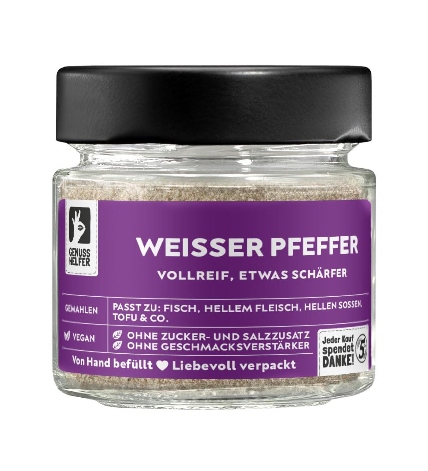 Buy Bremer Gew rzhandel Ground White Pepper - Intense Spiciness in 50g Glass Jar for Cooking | International Shipping - Buy Online on GoSupps.com
