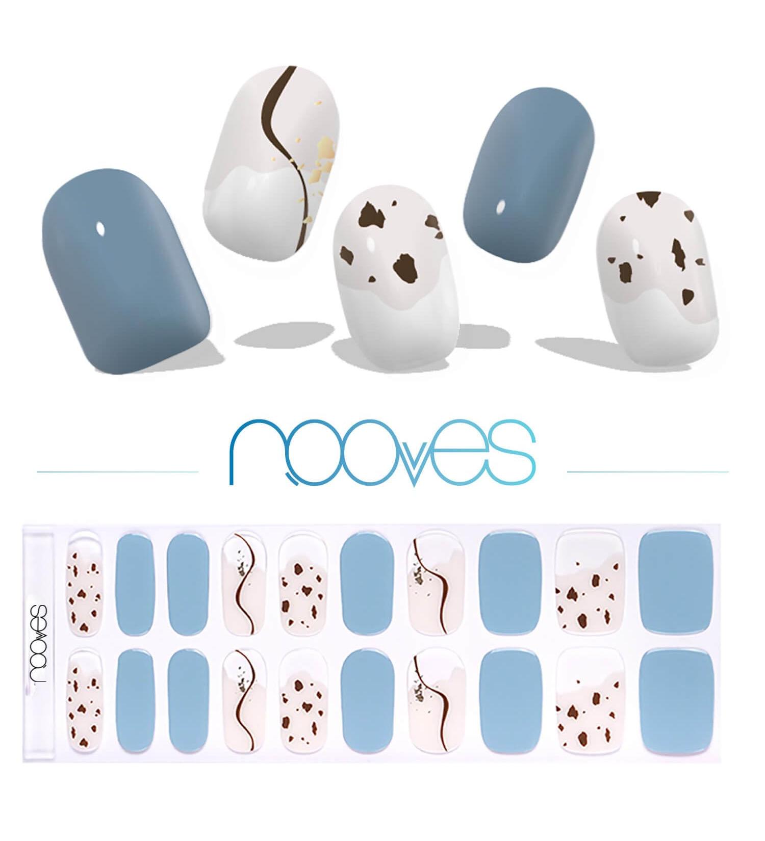  NOOVES NOOVES Enigma Veil Pack of 20 Premium Semi-Cured Nail Gel Sheets with 1 Nail File and 1 Vegan Orange Stick - Buy Online on GoSupps.com