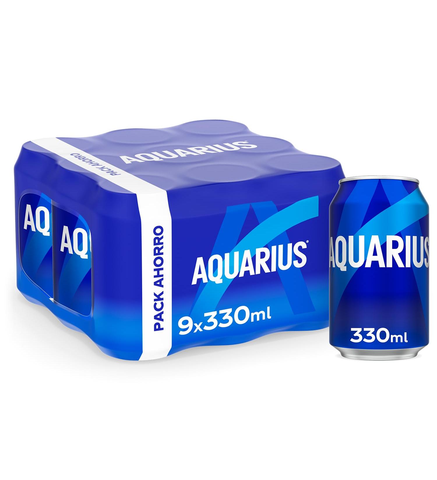  AQUARIUS AQUARIUS Lemon hydrating drink with mineral salts low in calories 9 x 330 ml - Buy Online on GoSupps.com