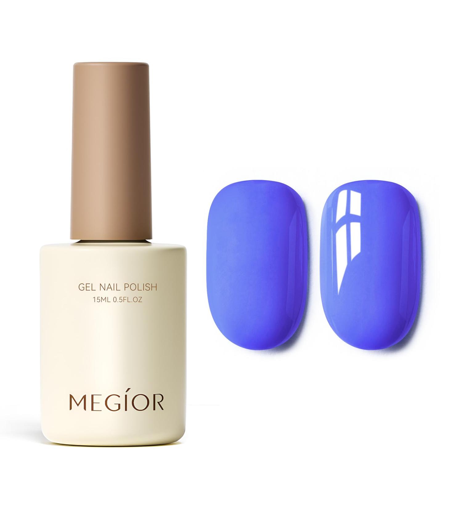 MEGIOR Ultra Marine Gel Nail Polish 15ml Bluish violet Gel Polish High Gloss Soak Off UV LED Nail Gel Polish for Nail Art Manicure Salon DIY Home Gift for Girls - Buy Online on GoSupps.com