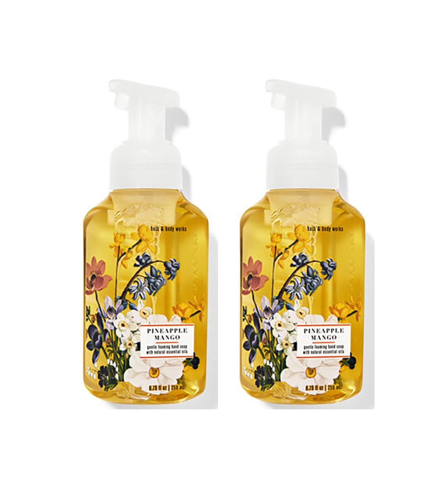 Bath & Body Works Bath and Body Works Gentle Pineapple Mango Foaming Hand Soap 8.75 Ounce 2-Pack (Pineapple Mango) 17.5 Ounce