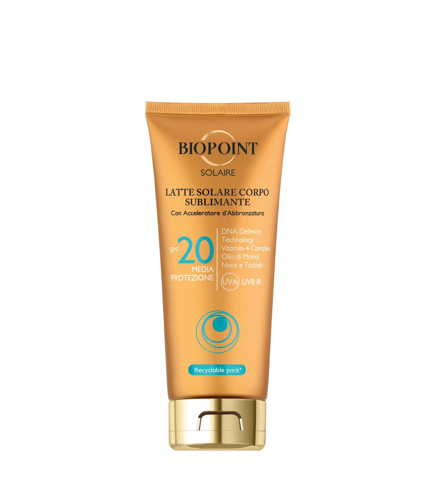 Biopoint Sublimating Body Milk SPF 20 200 ml - Buy Online on GoSupps.com