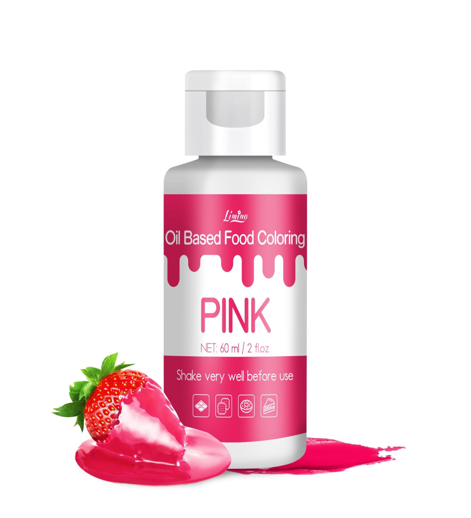 Fat-Soluble Pink Food Coloring - 60ml Oil-Based for Chocolate Cakes Baking & Macarons | Concentrated for Buttercream Fondant & Torten Deko - Buy Online on GoSupps.com