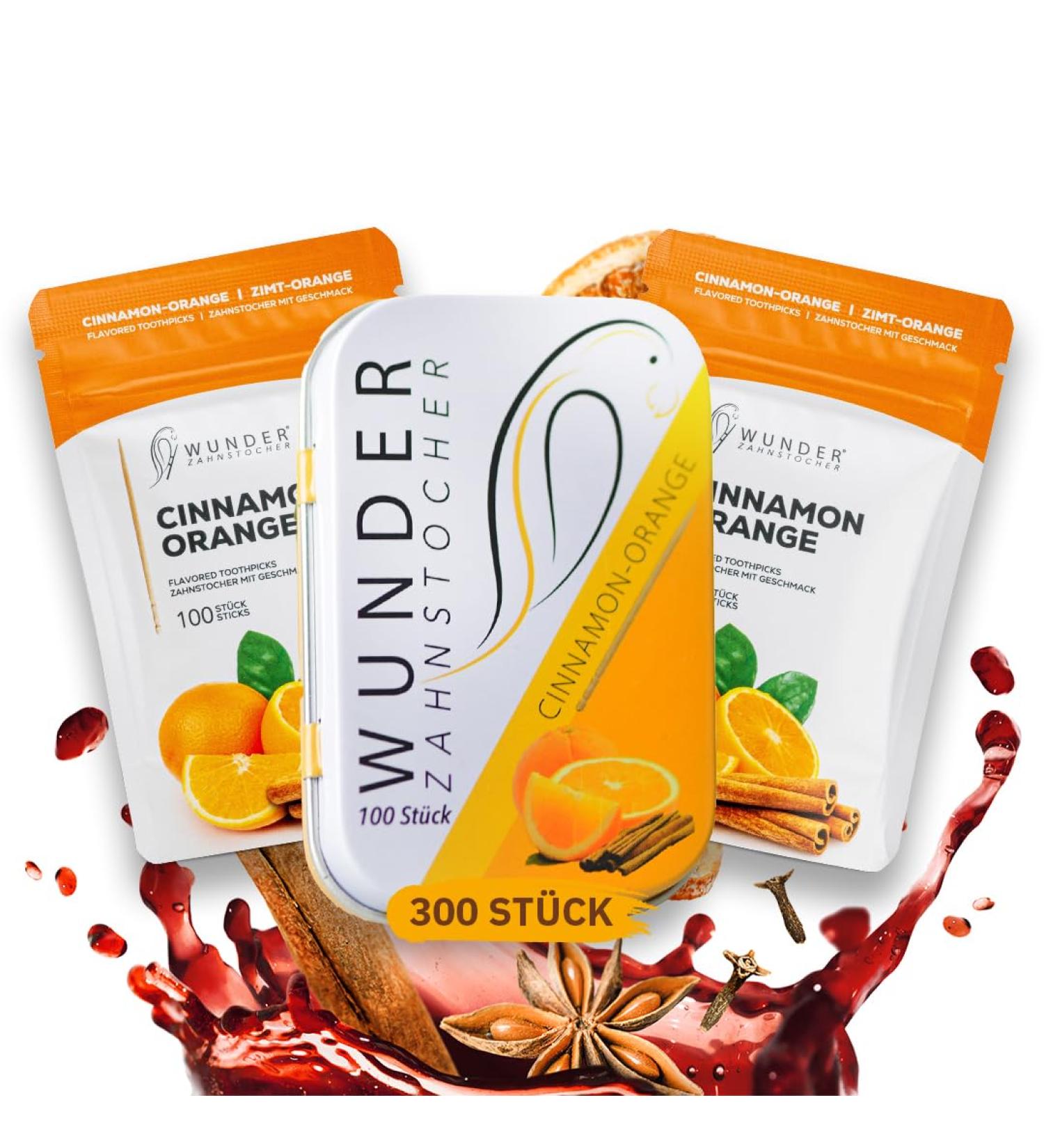 Miracle Toothpick Set - Flavorful Plastic-Free Chewing Gum Alternative for Fresh Breath | Sugar-Free Vegan Cinnamon & Orange - Perfect for Bad Breath & Smoking Cessation - Buy Online on GoSupps.com