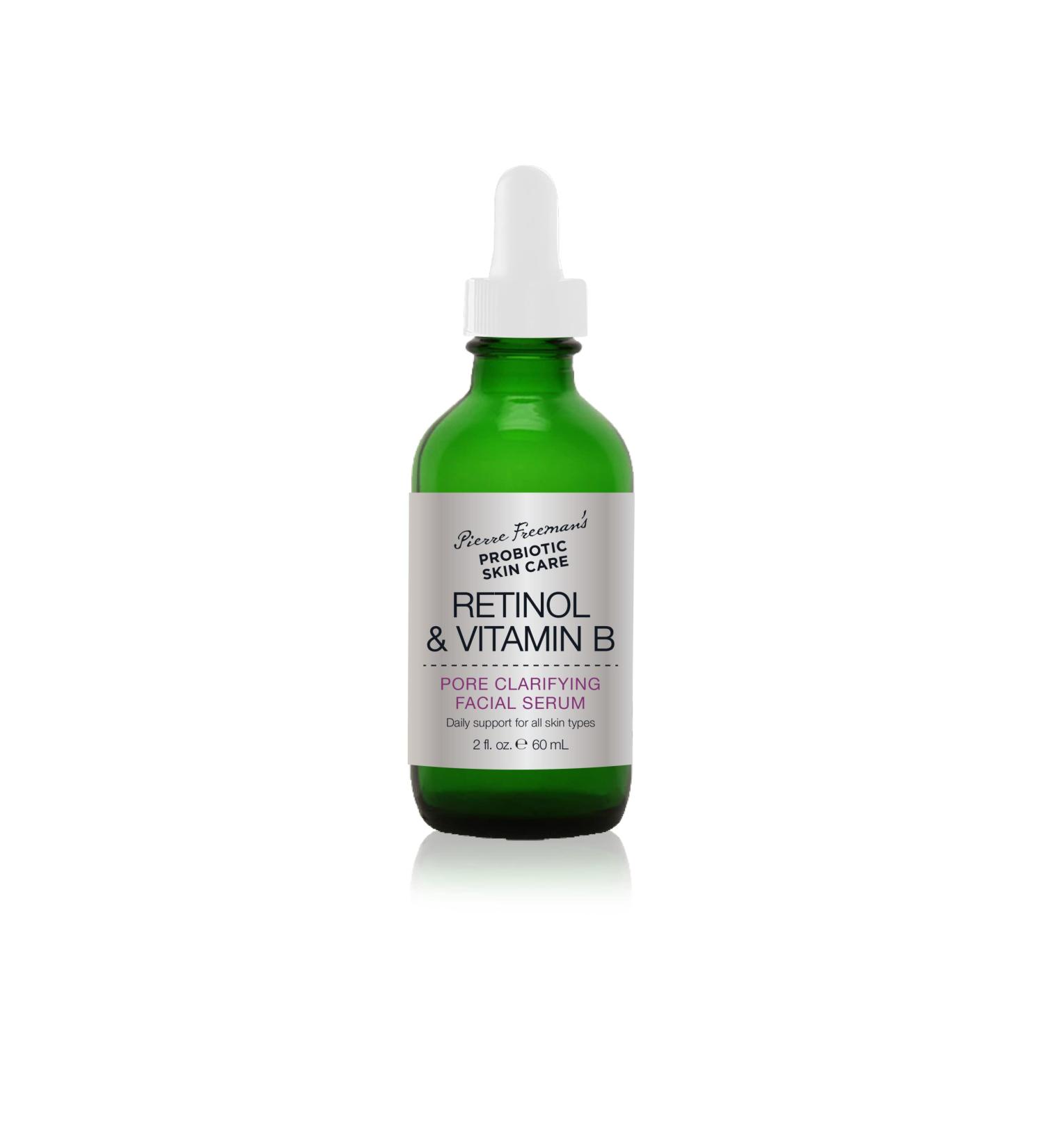 Pierre Freeman Probiotic Skin Care Retinol & Vitamin B Facial Serum - Pore Clarifying 2oz | Best Anti-Aging & Skin Renewal Solution - Buy Online on GoSupps.com