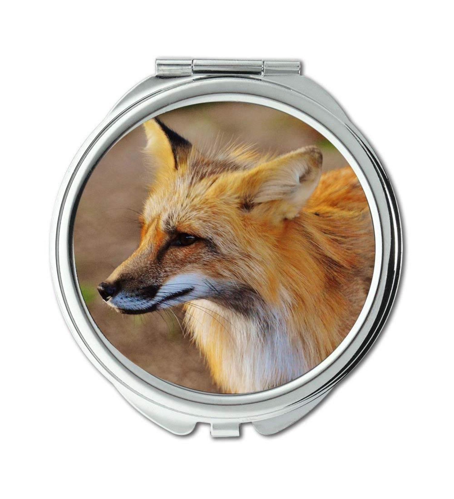 Mirror makeup mirror animal close up fox pocket mirror portable mirror - Buy Online on GoSupps.com