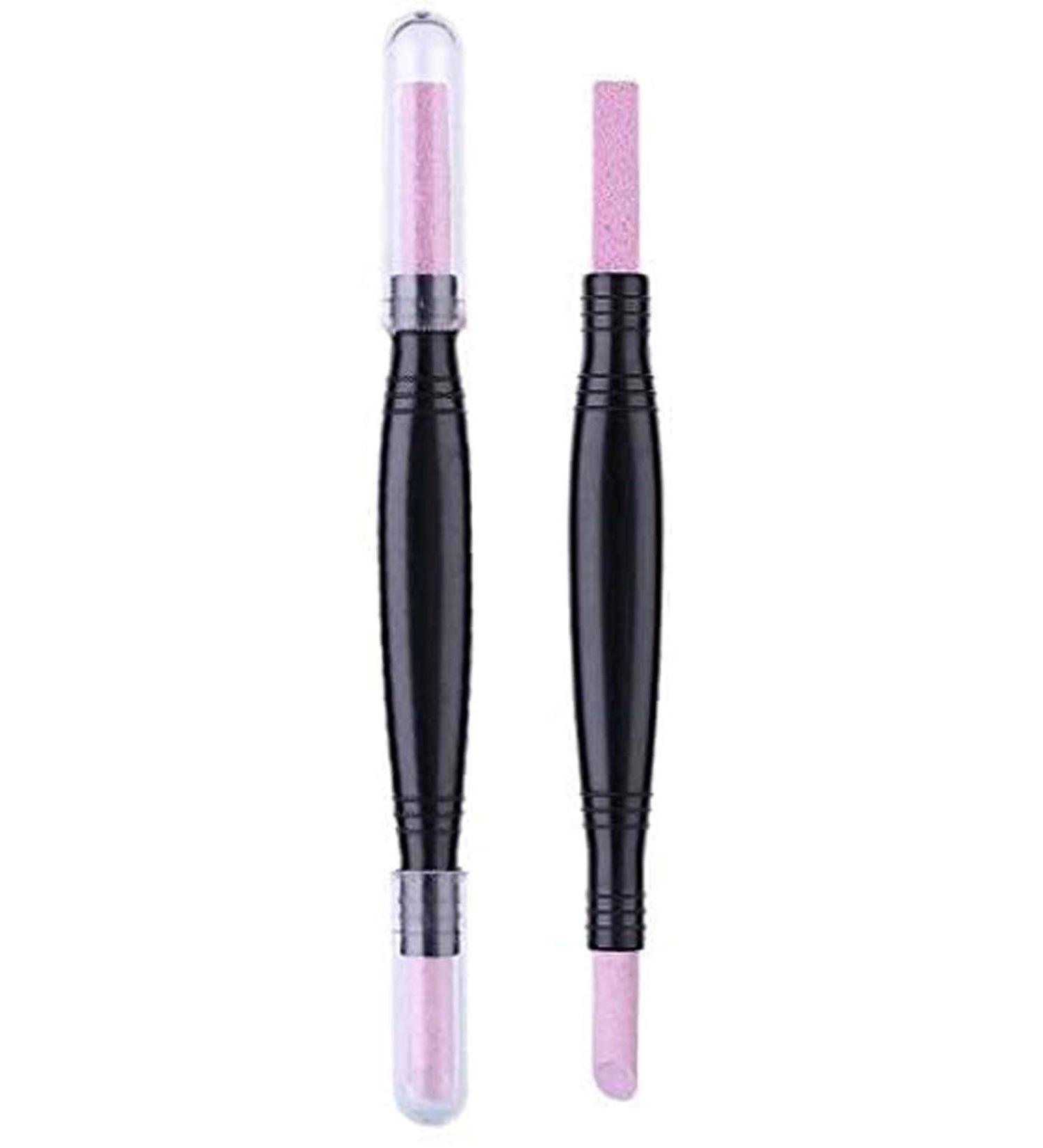 Double-Headed Nail Polishing Pen with Pumice Stone - 2pcs Nail Cuticle Care Tool Set - Buy Online on GoSupps.com